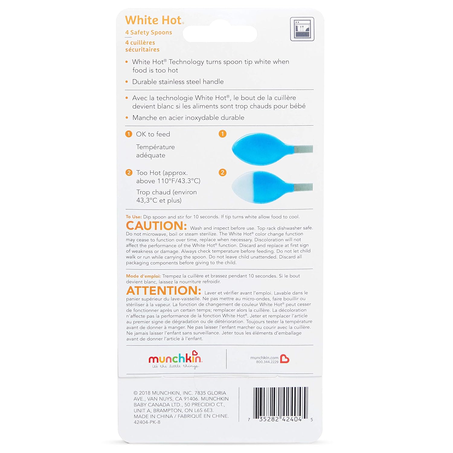 Munchkin Cincerery Safety Baby Spoons 4-Pack