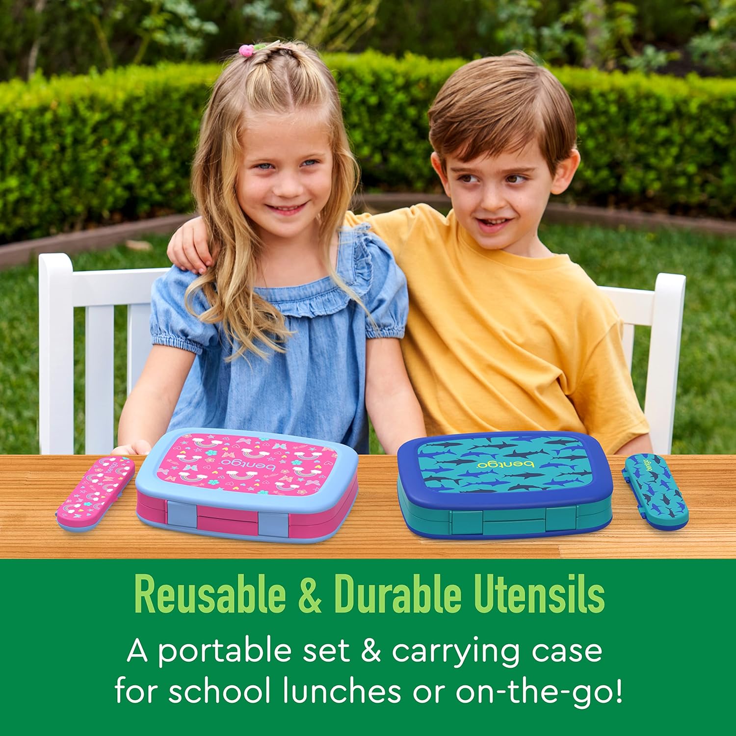 Bentgo Kids Utensil Set - Durable Lunchtime Accessories with Storage