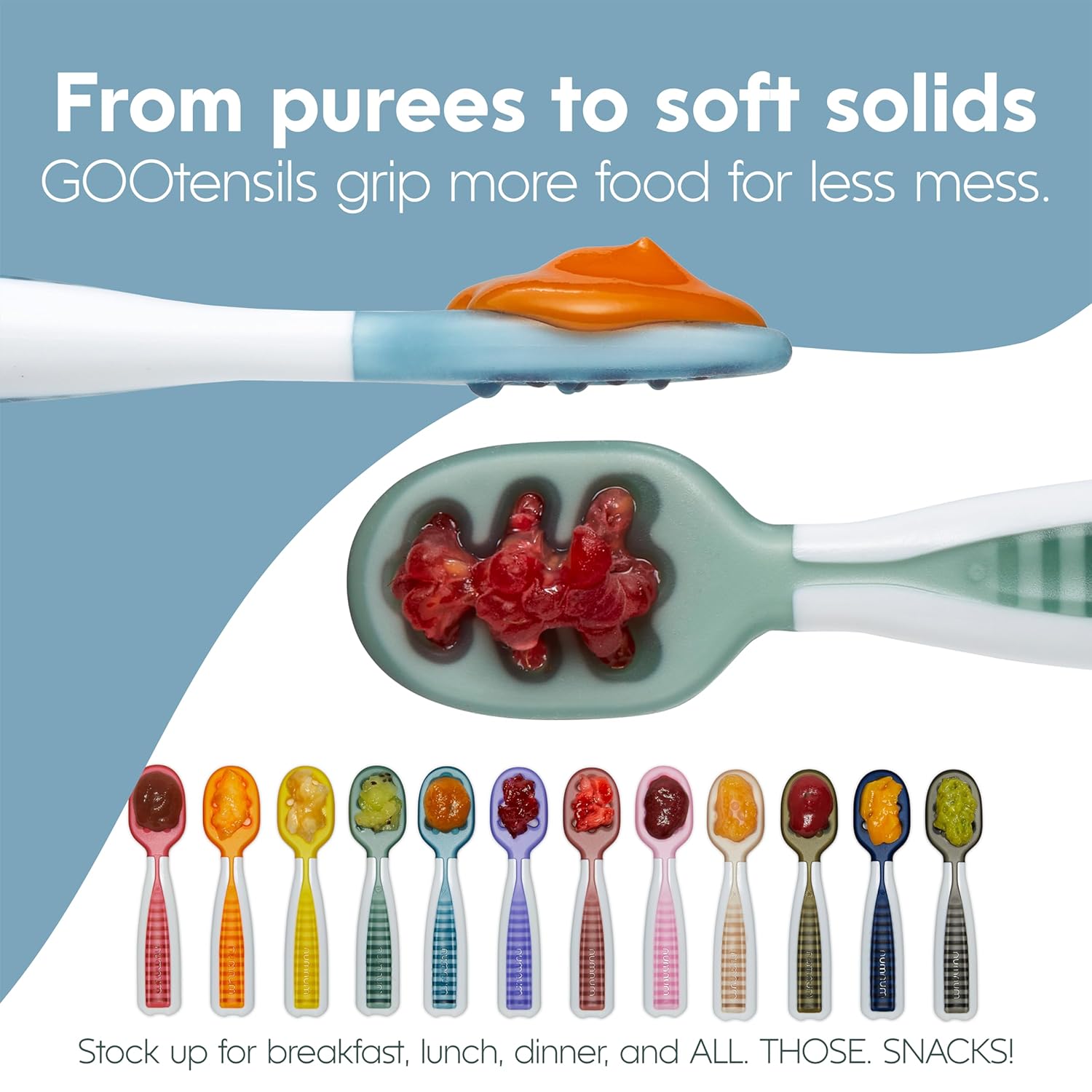 NumNum Baby Spoons Set Self-Feeding for 6 Month-olds