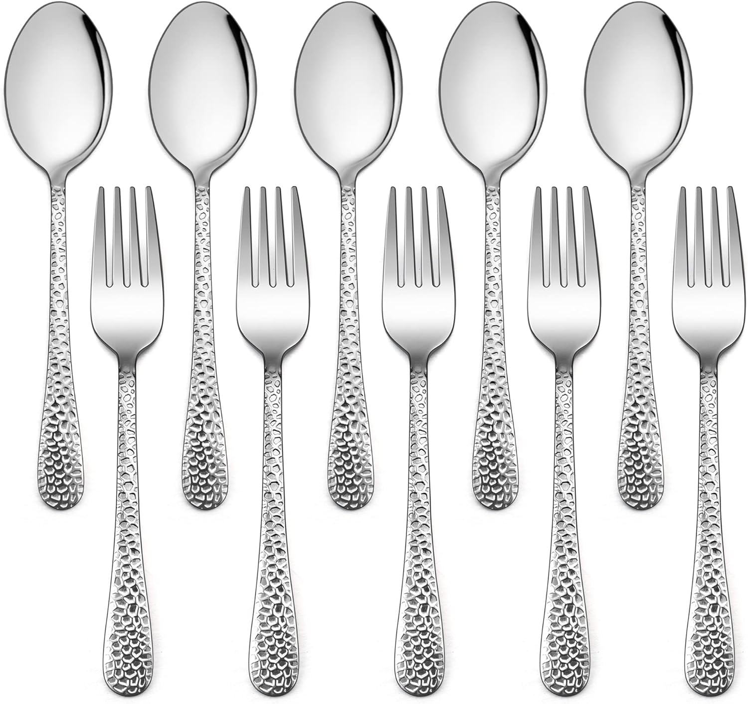 LIANYU 10-Piece Kids Flatware Set for Toddlers