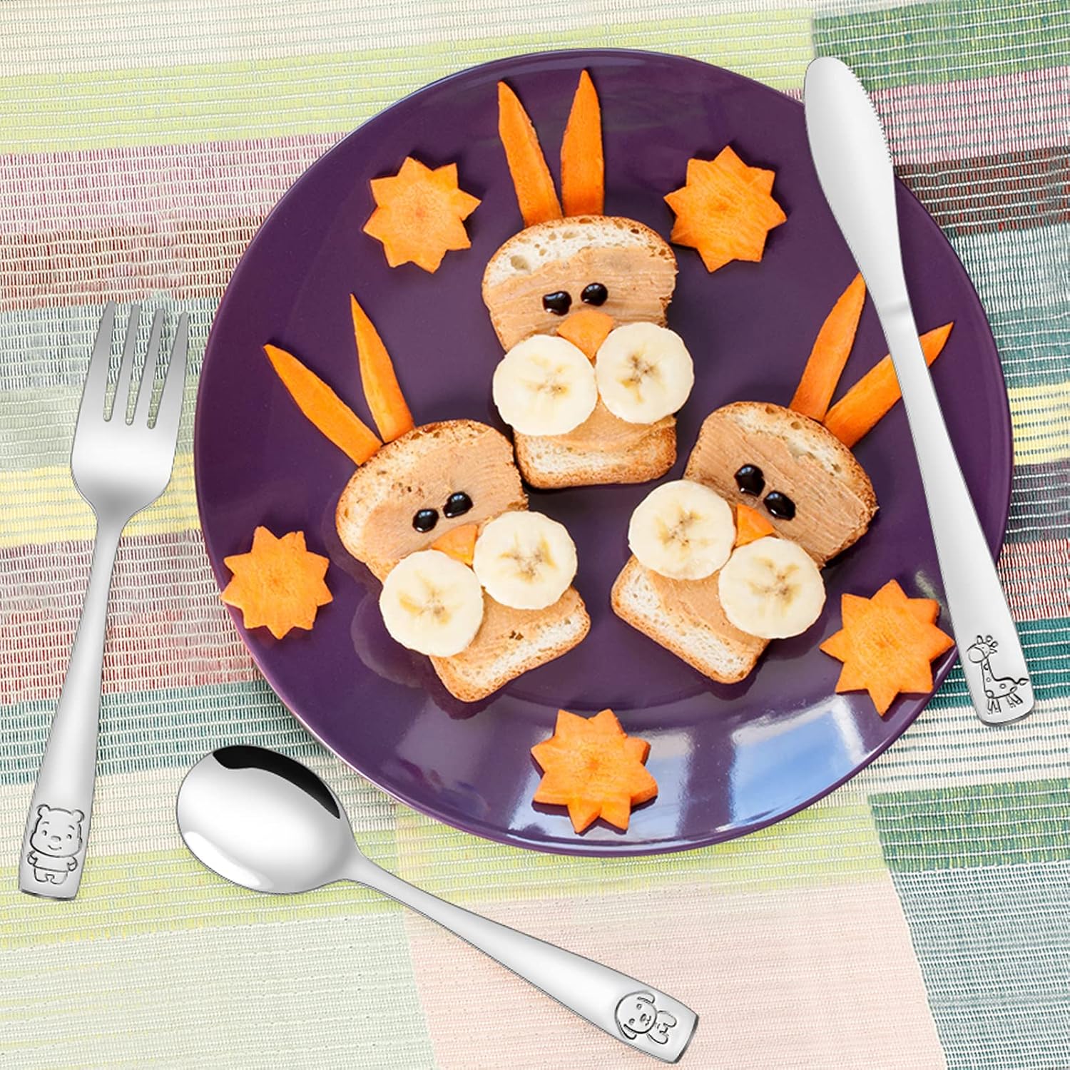 VITEVER Toddler Kids Utensils Set for BirthdaysChristmas