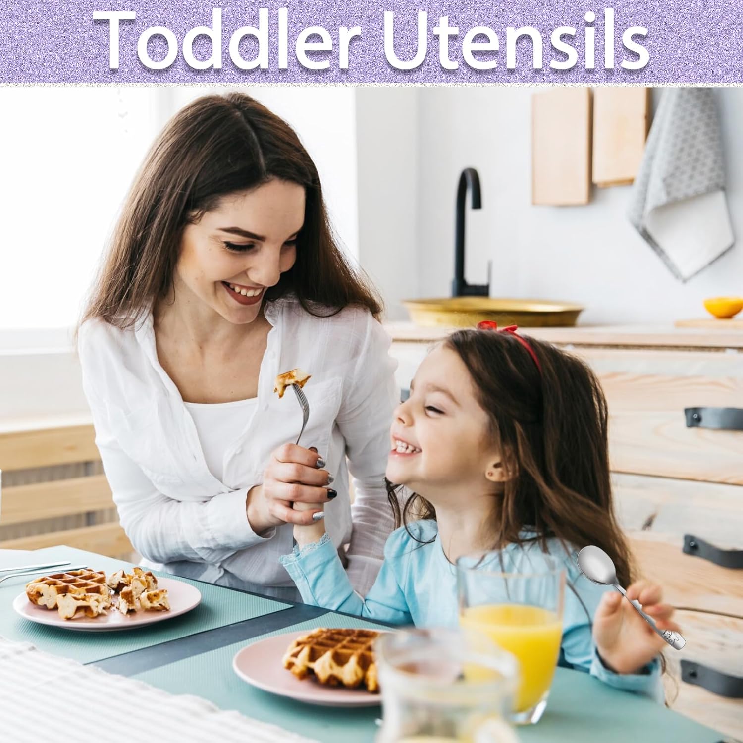 Stainless Steel Toddler Spoons Set for Self-Feeding
