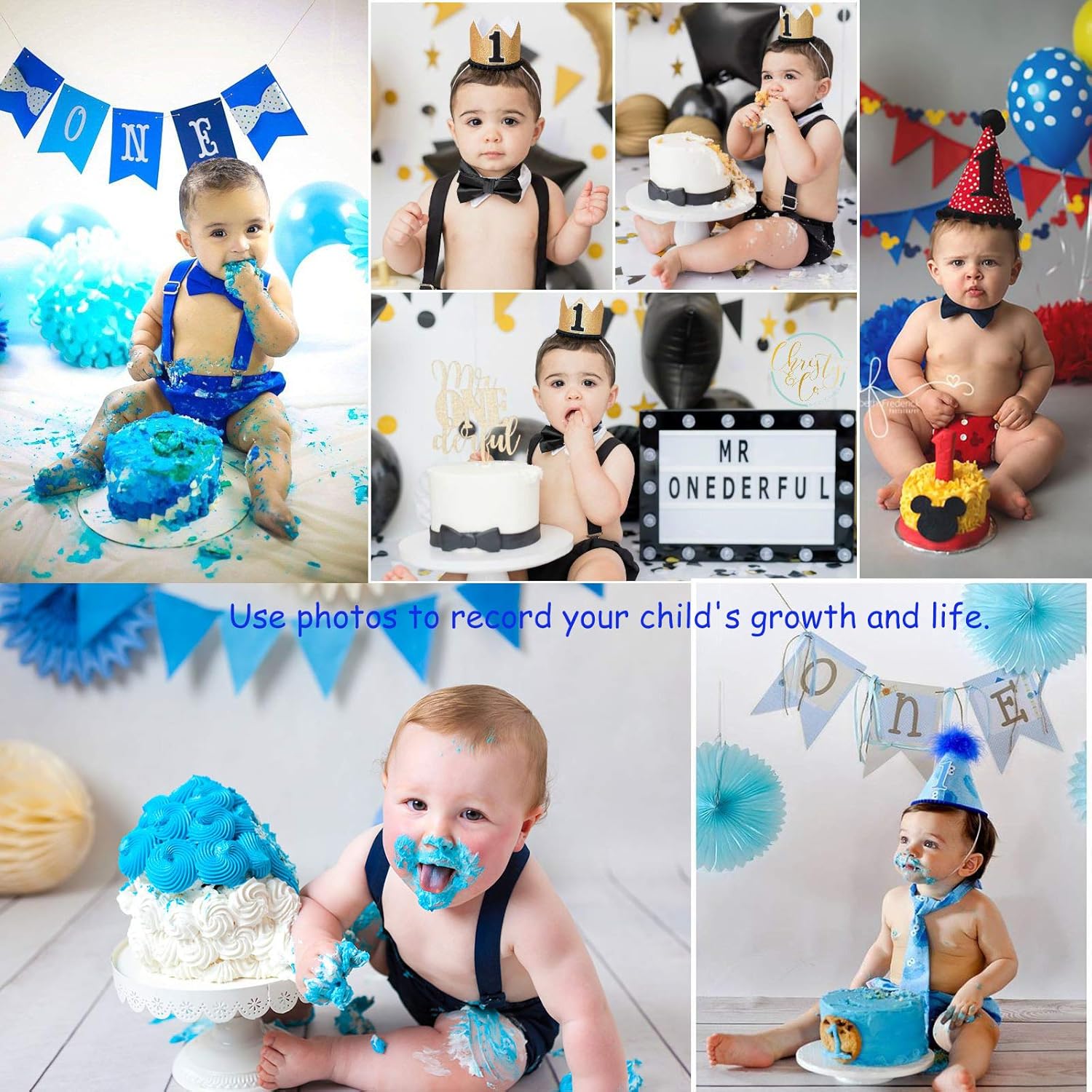 Adjustable Cake Smash Outfit for Boys - 1st 2nd Birthday