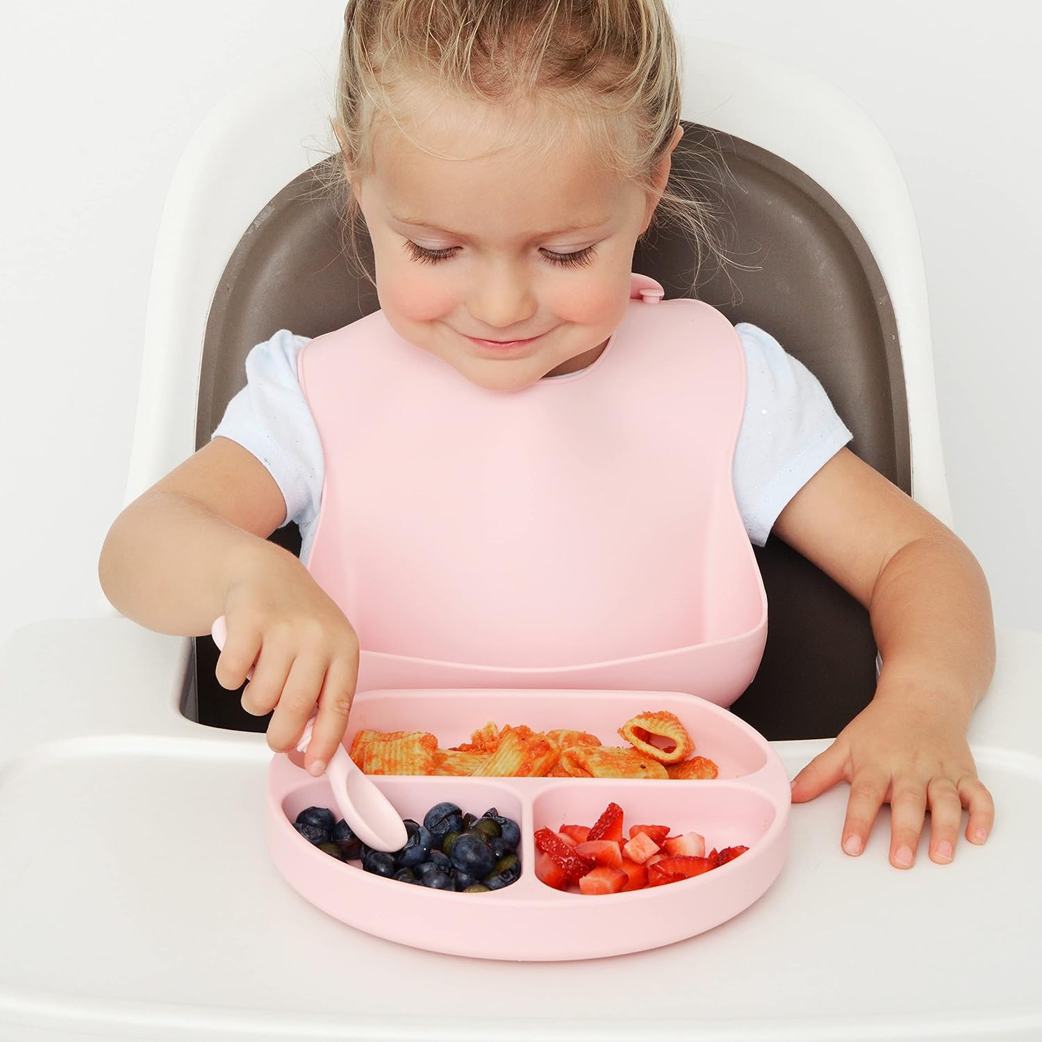 Compact Silicone Chew Spoon Set Perfect for Babies and Toddlers