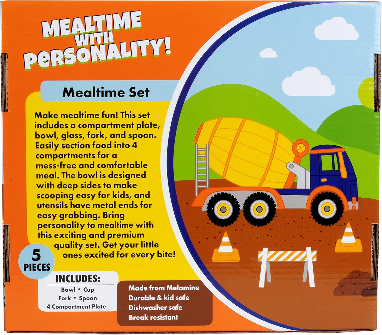 Bentology Construction Theme Self-Feeding Set for Kids