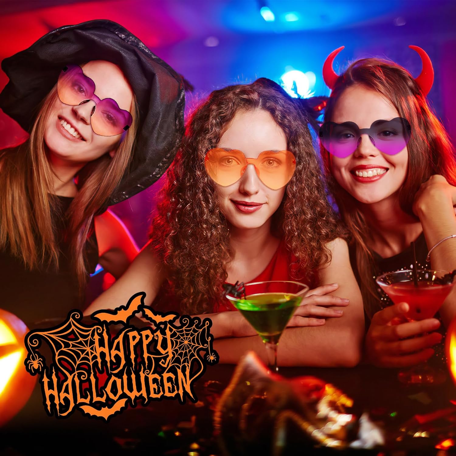 14 Pack Heart Sunglasses for Women - Halloween Party Decorations