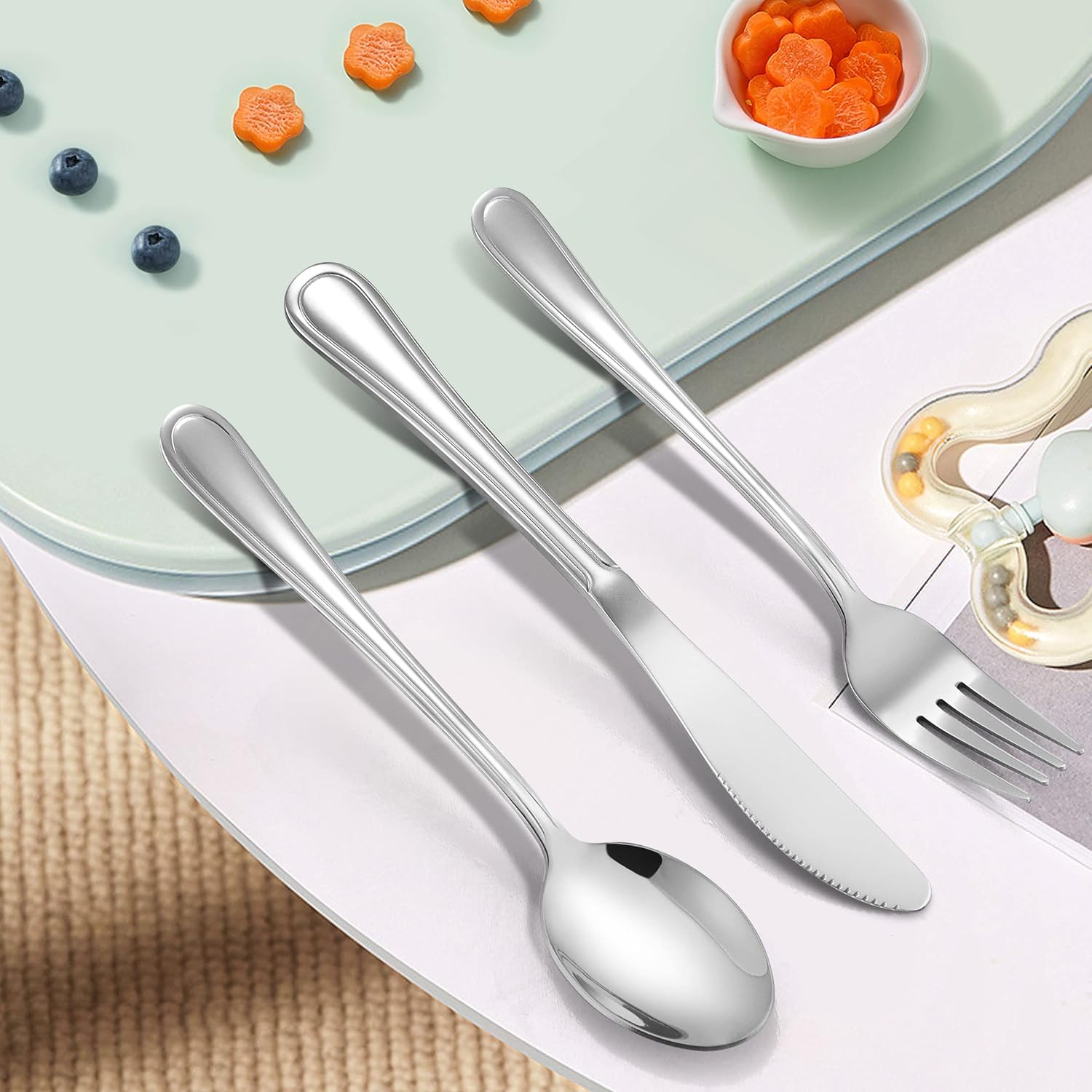12-Piece Kids Stainless Steel Flatware Set