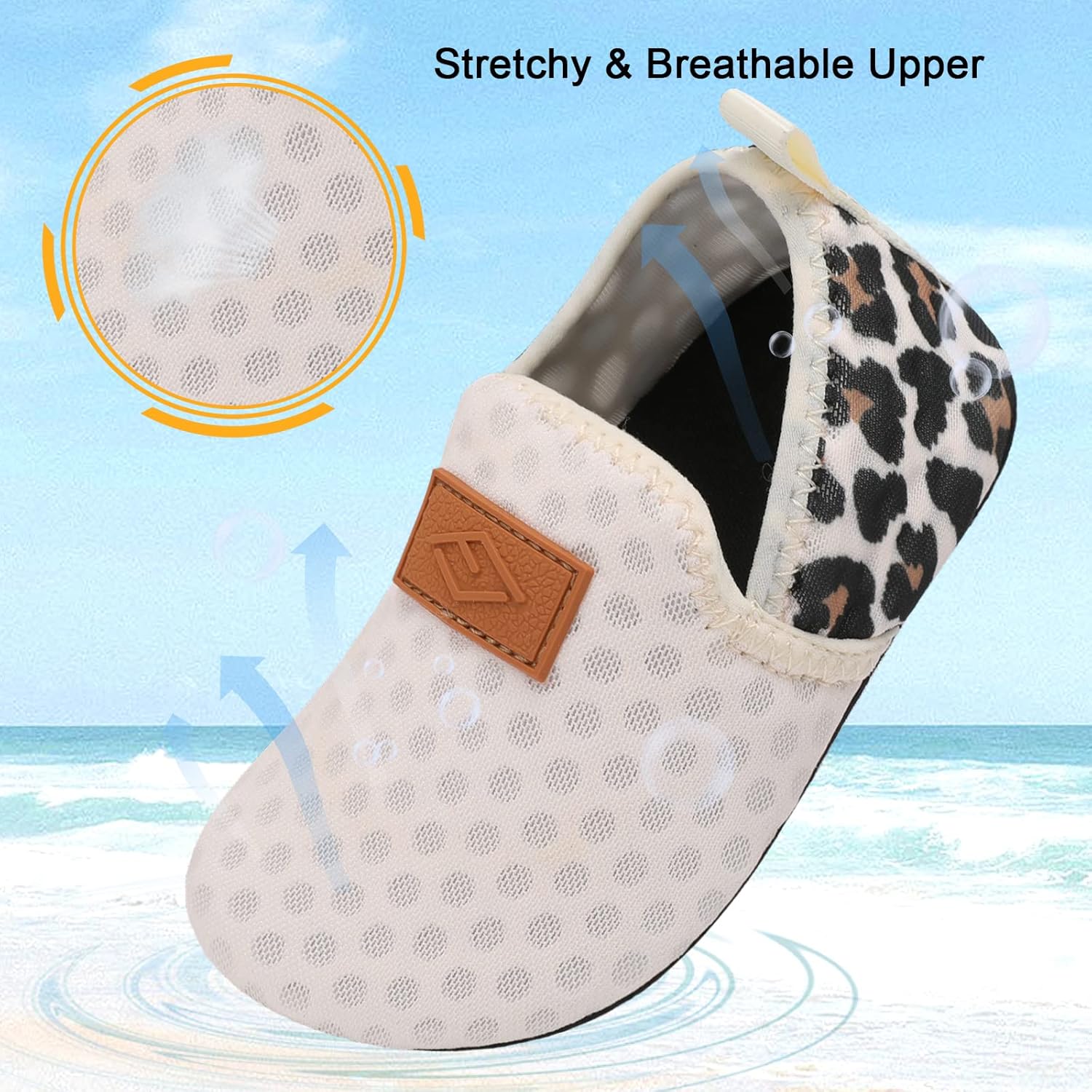 Lefflow Toddler Water Shoes Non-slip Quick-Dry Perfect Fit
