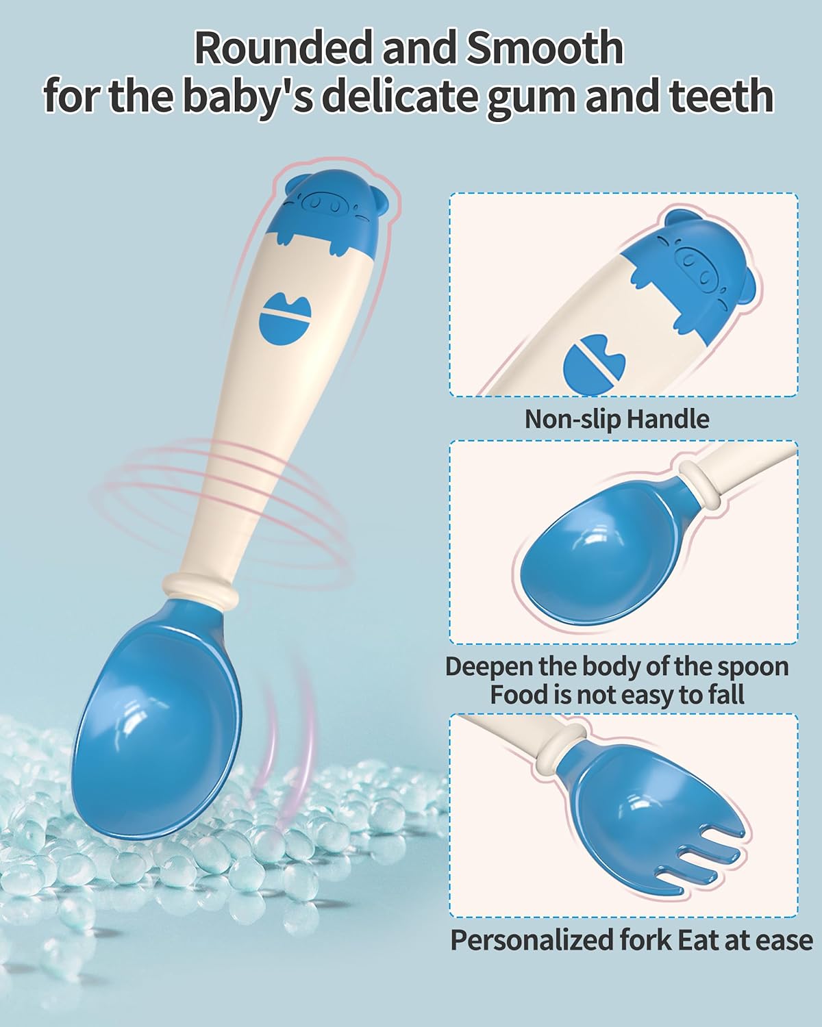 Deejoy Toddler Utensils Set with Travel Safe Case