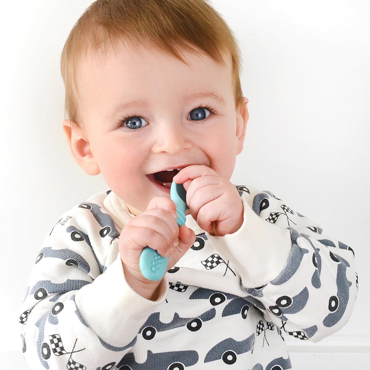 Compact Silicone Chew Spoon Set Perfect for Babies and Toddlers