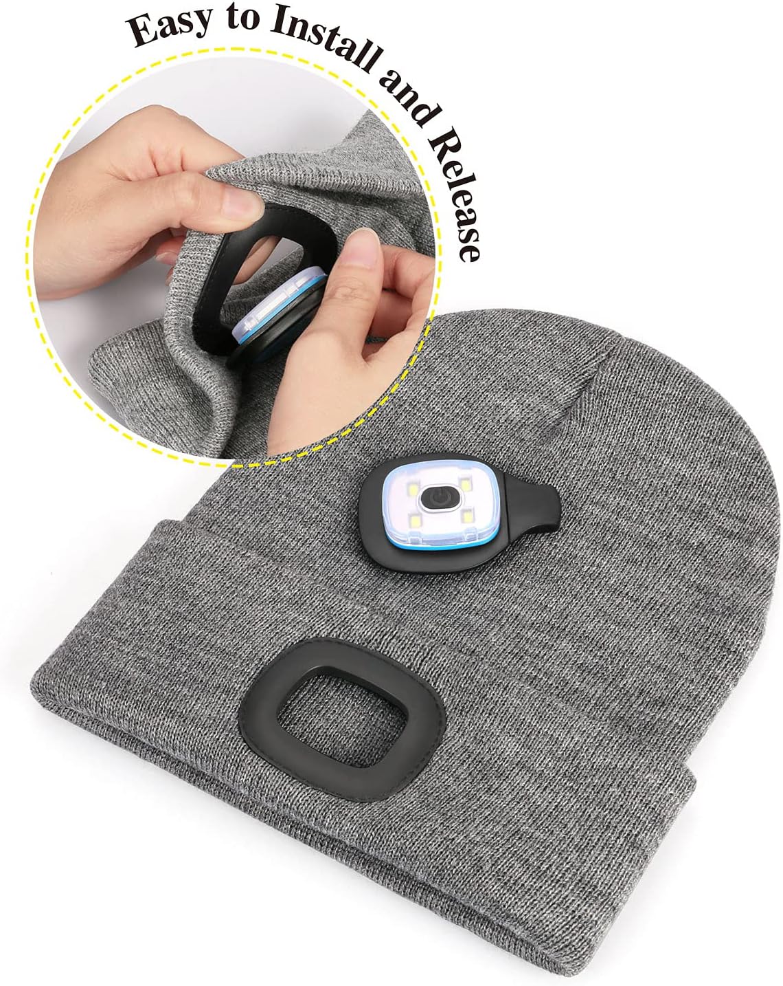 Warm Stylish LED Rechargeable Beanie for Daily Use Gifting