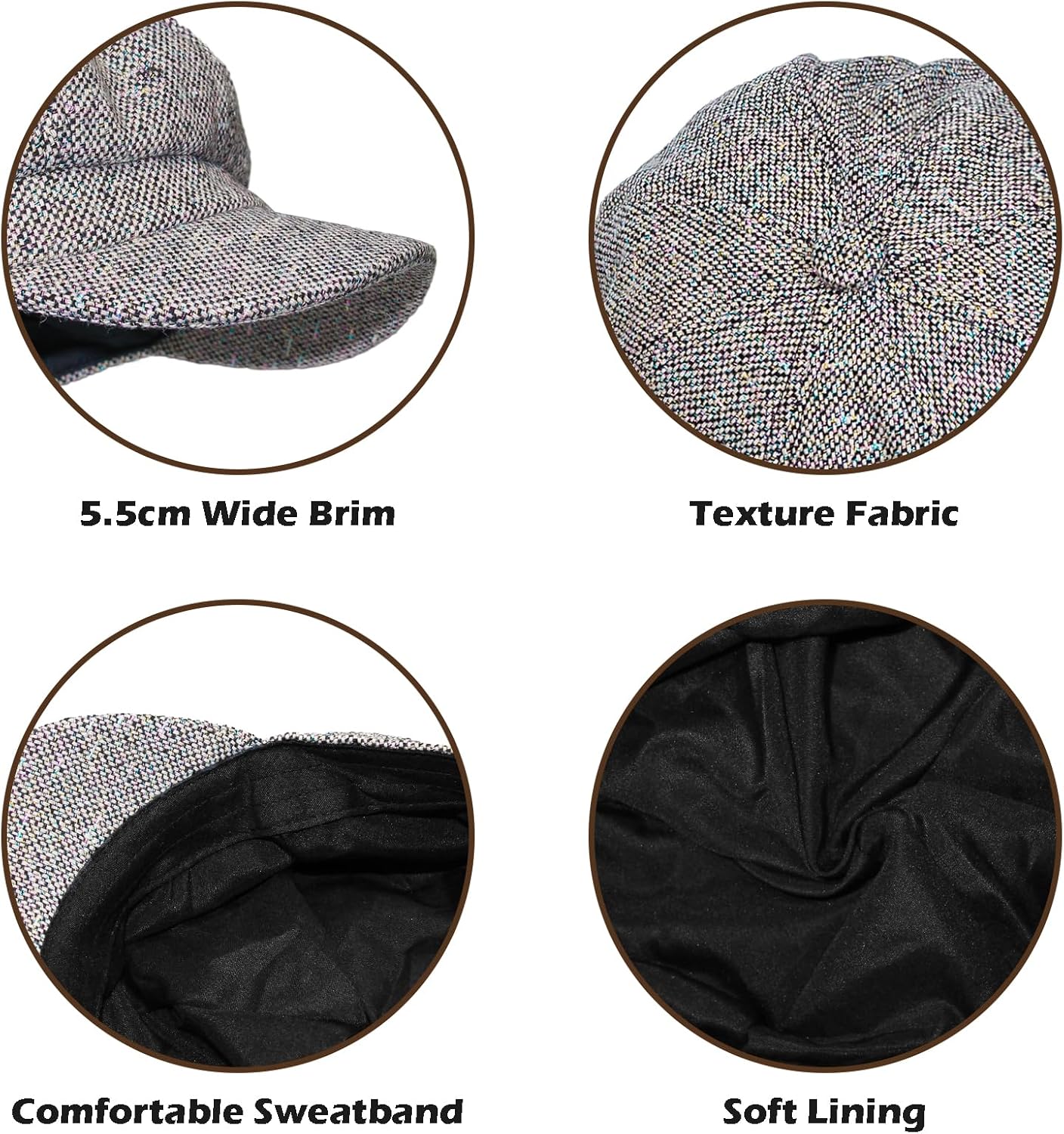 PanPacSight Womens Wool Cabbie Beret
