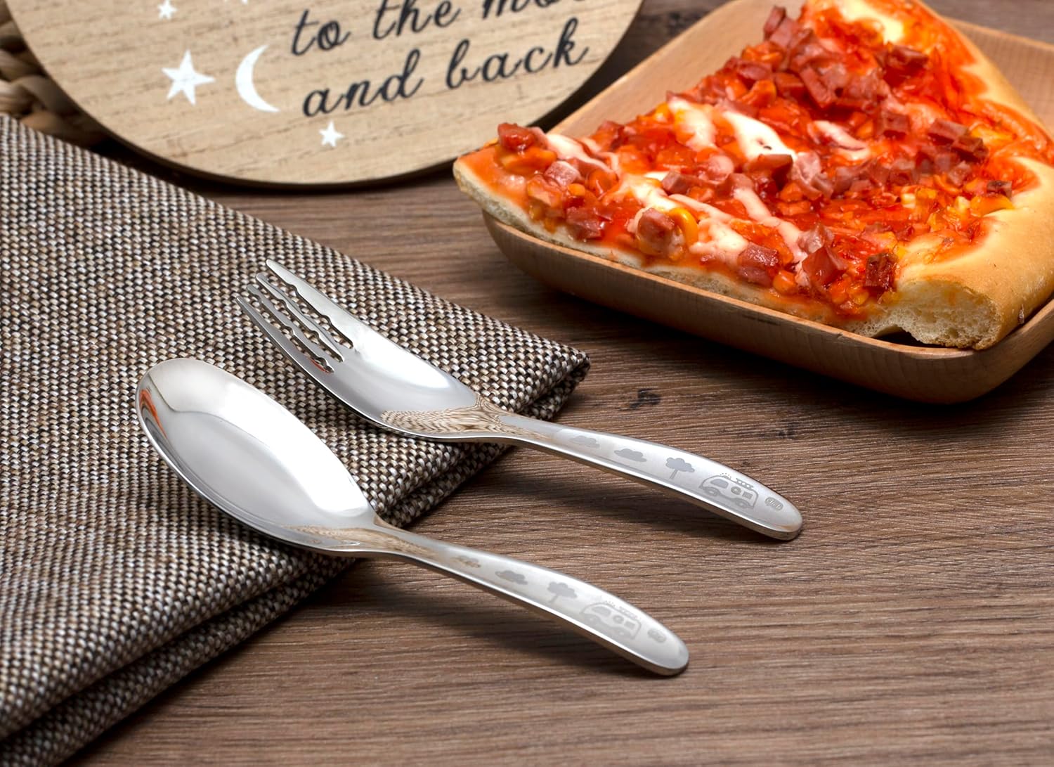 GAUMIDUC Baby Spoons Forks Set Durable Steel Kitchen Essentials