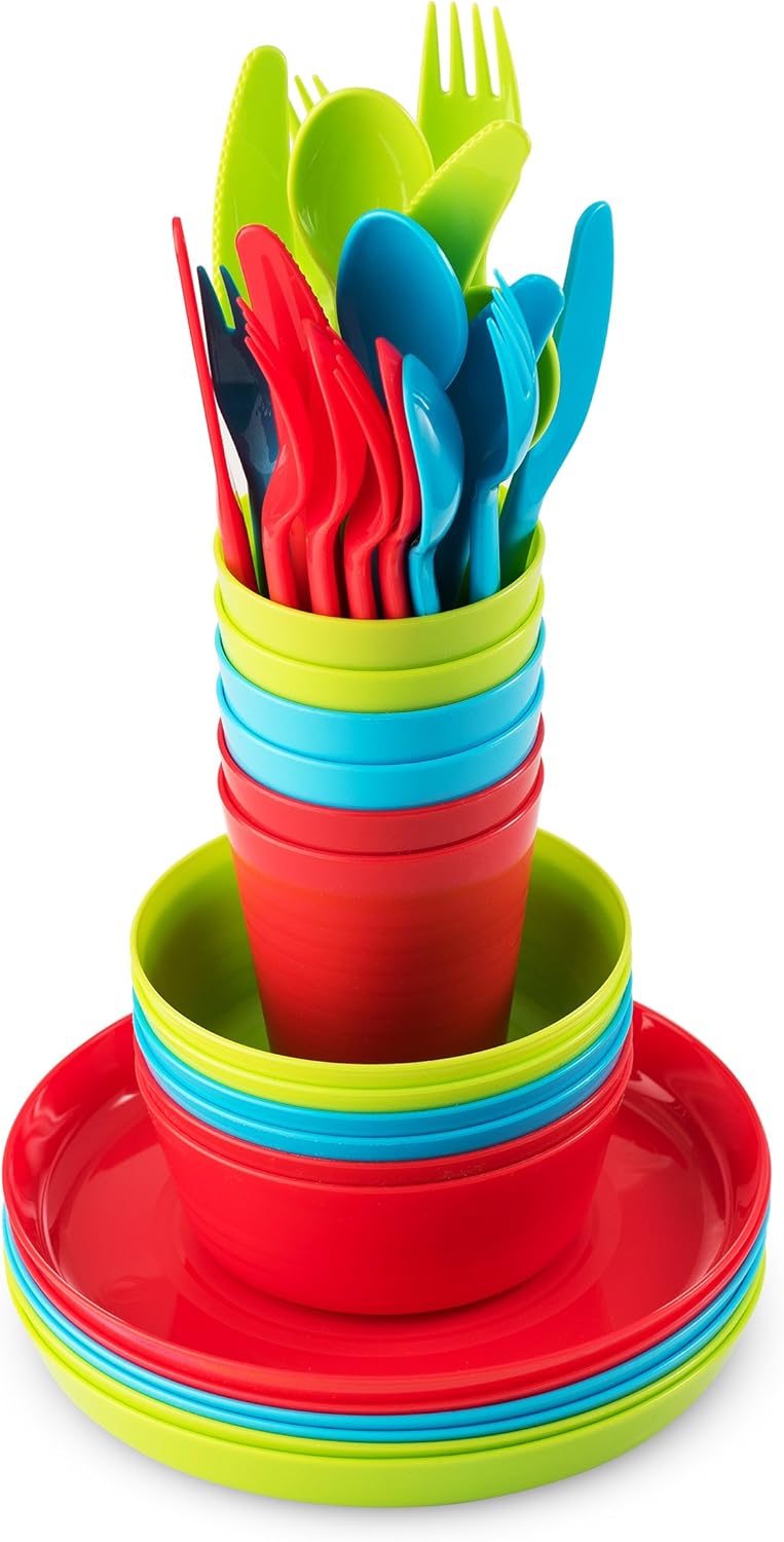 High-Quality Kids Plastic Dinnerware Reusable Set for Toddler Child