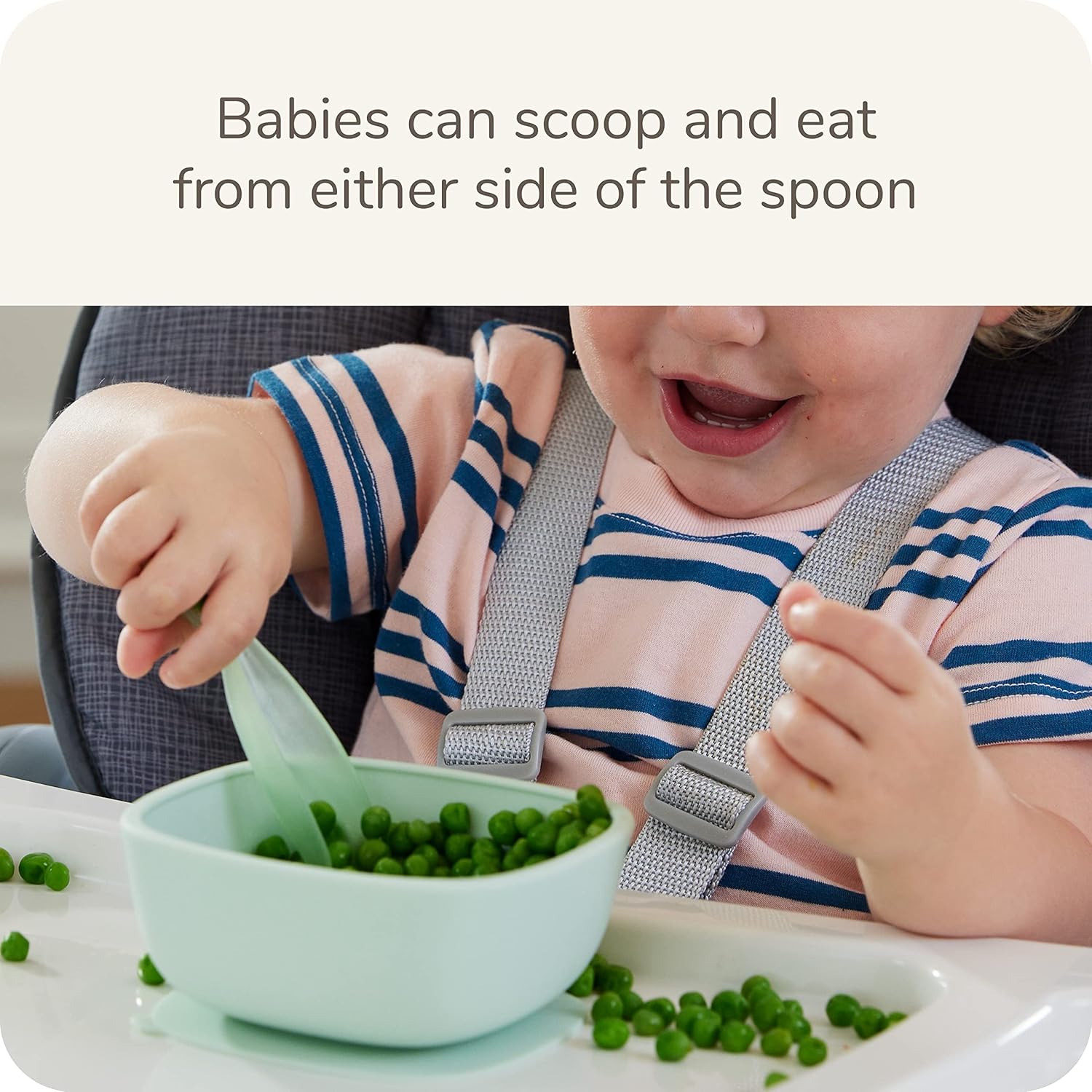 NUK Pretensi 70141 3-Pack Soft Baby Spoon Sturdy for Sips Snacks