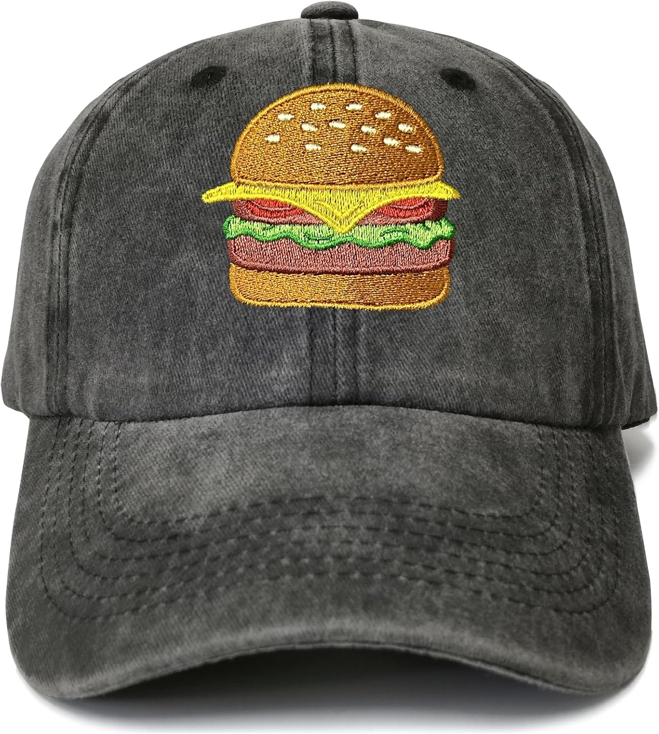 Cheesy Burger embedded Baseball Hats for Men Women