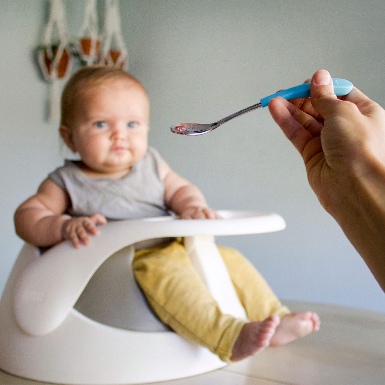 Avanchy Baby Feeding Set with Silicone and Stainless Steel Spoons
