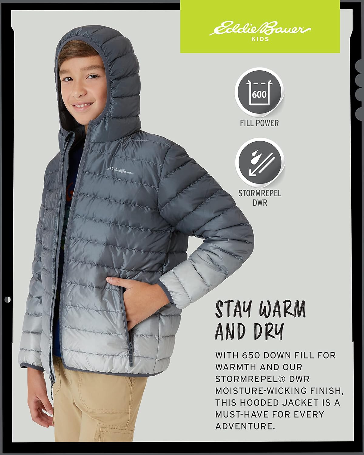 Eddie Bauer Boys Weather-Resistant Insulated Puffer Jacket