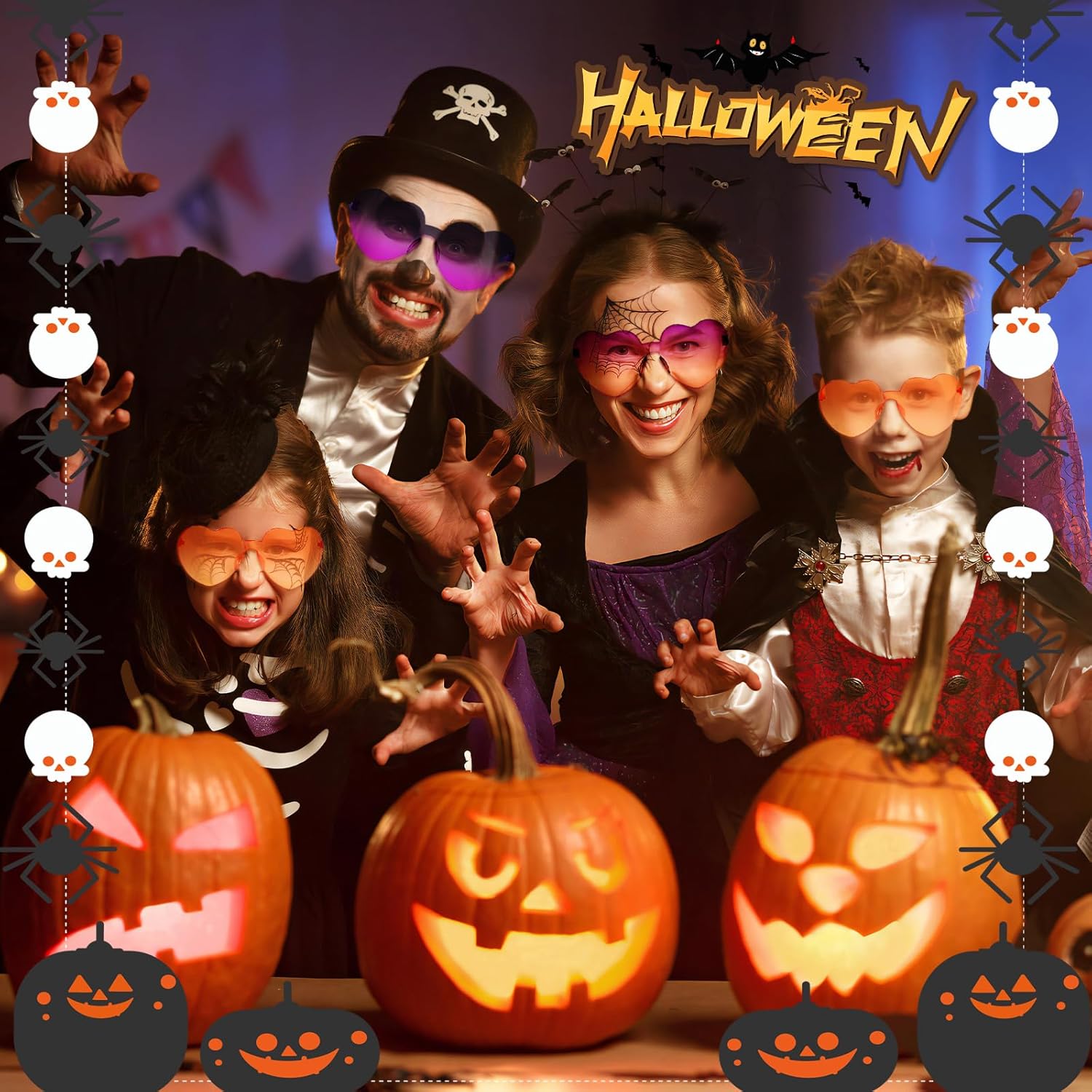 14 Pack Heart Sunglasses for Women - Halloween Party Decorations