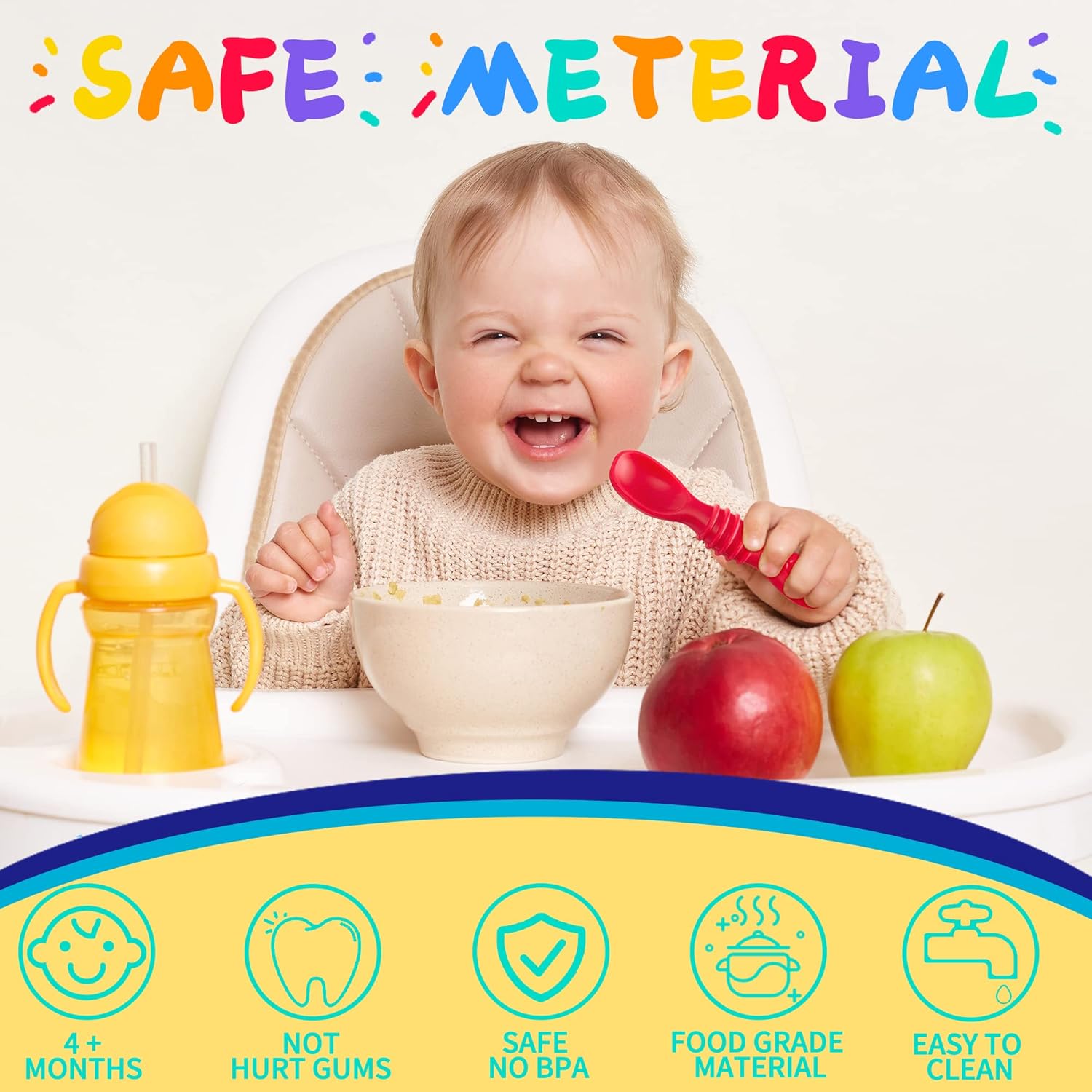 Perfect for Babies 6-Piece Silicone Baby Spoon Set
