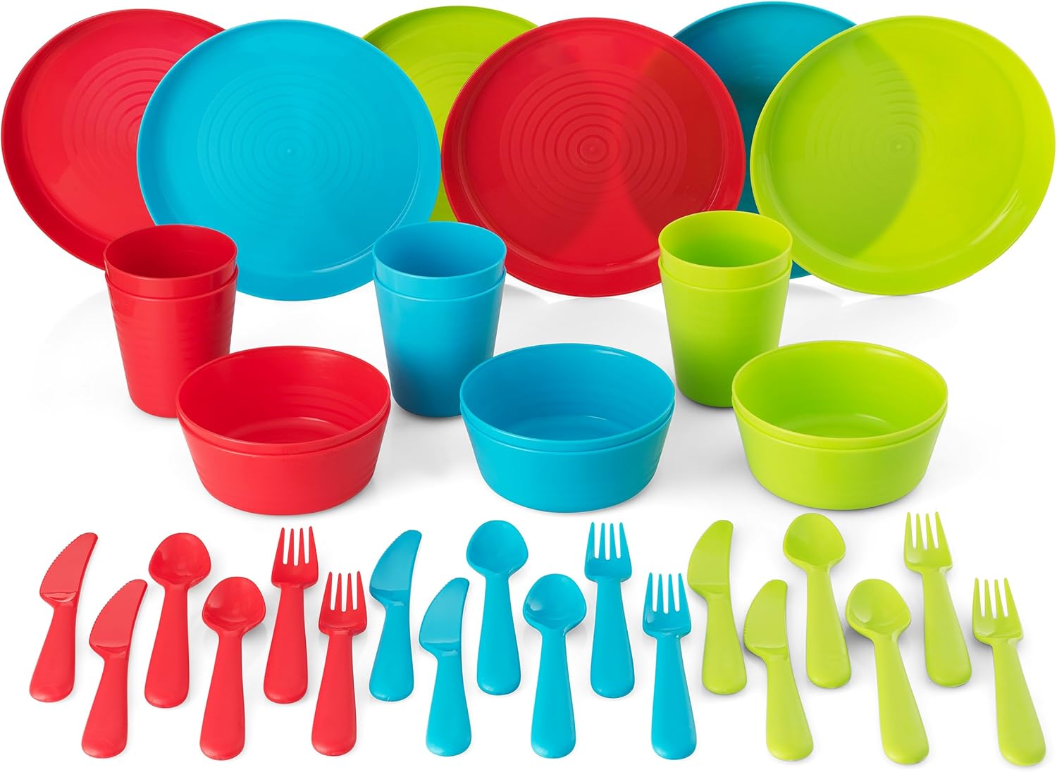 High-Quality Kids Plastic Dinnerware Reusable Set for Toddler Child
