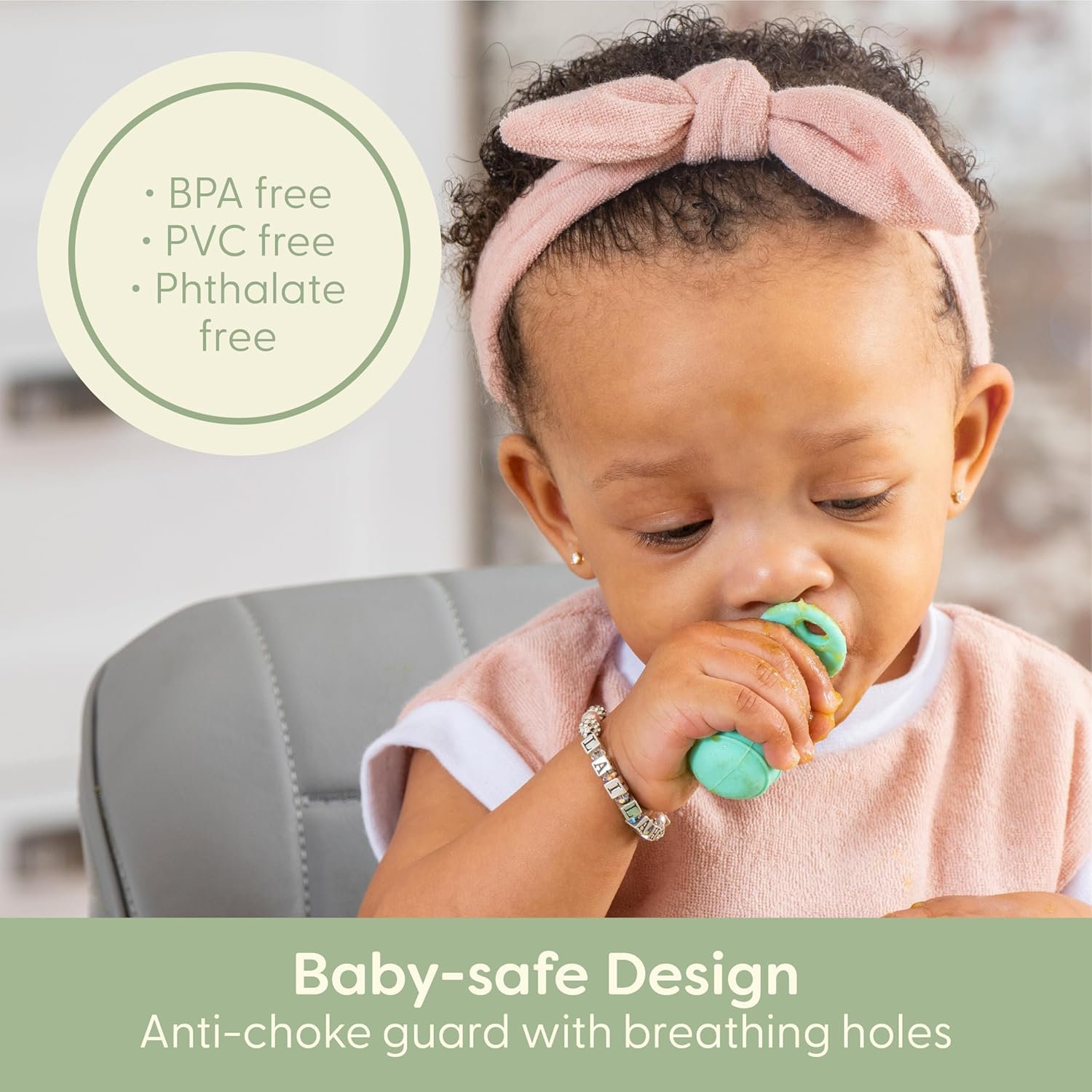 BPA-Free Silicone Baby Spoons for Self-Feeding 4 Months