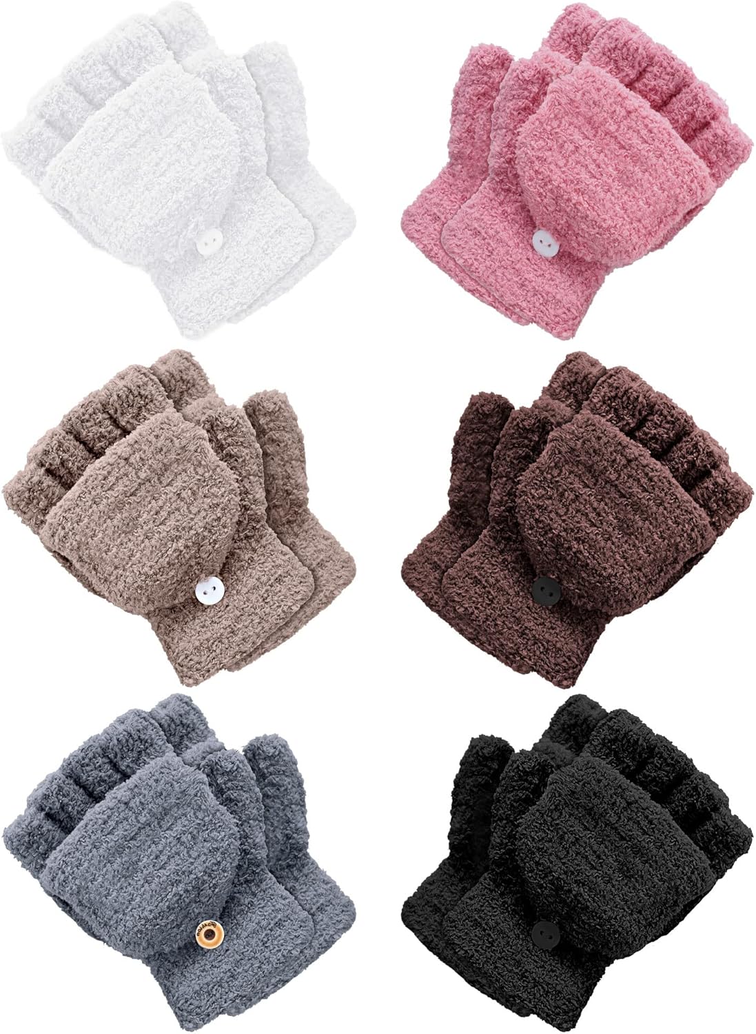 6 Kids Winter Mitten Gloves