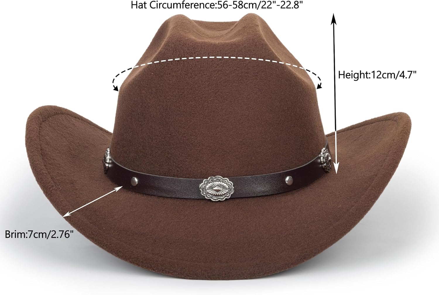 Mealah Women Mens cowboy fedora hat