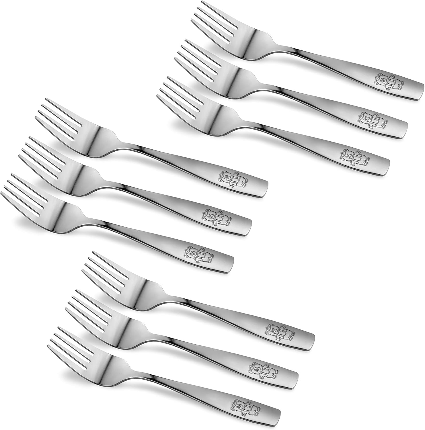 9-Piece Safe Stainless Steel Kids Flatware Set