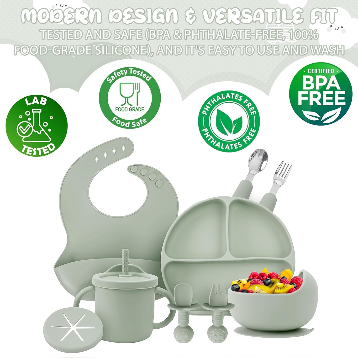 Our Wonder Station 11-Piece Baby Feeding Set