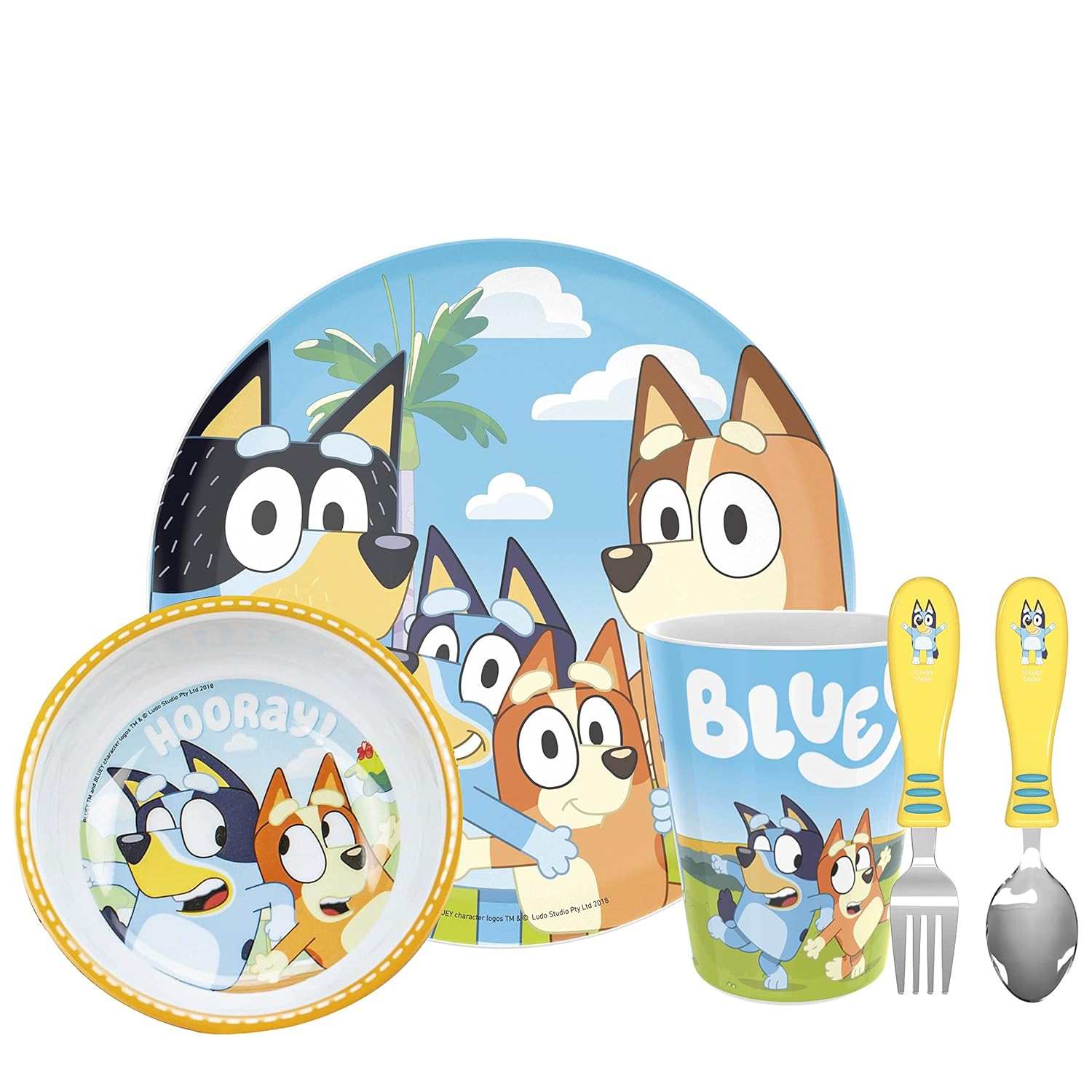 5-Piece Zak Dinnerware Set Bluey