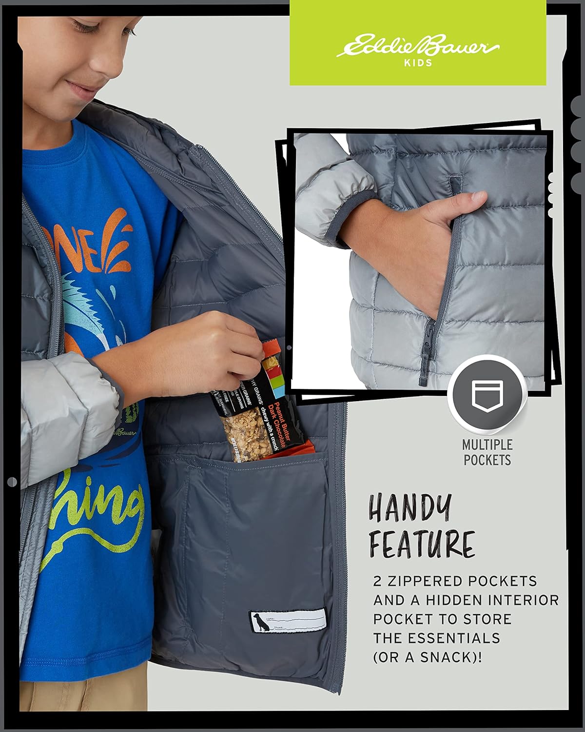 Eddie Bauer Boys Weather-Resistant Insulated Puffer Jacket