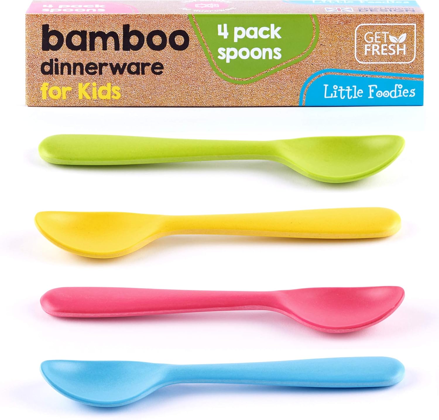 Get Fresh Bamboo Kids Spoons Set 4-Pack