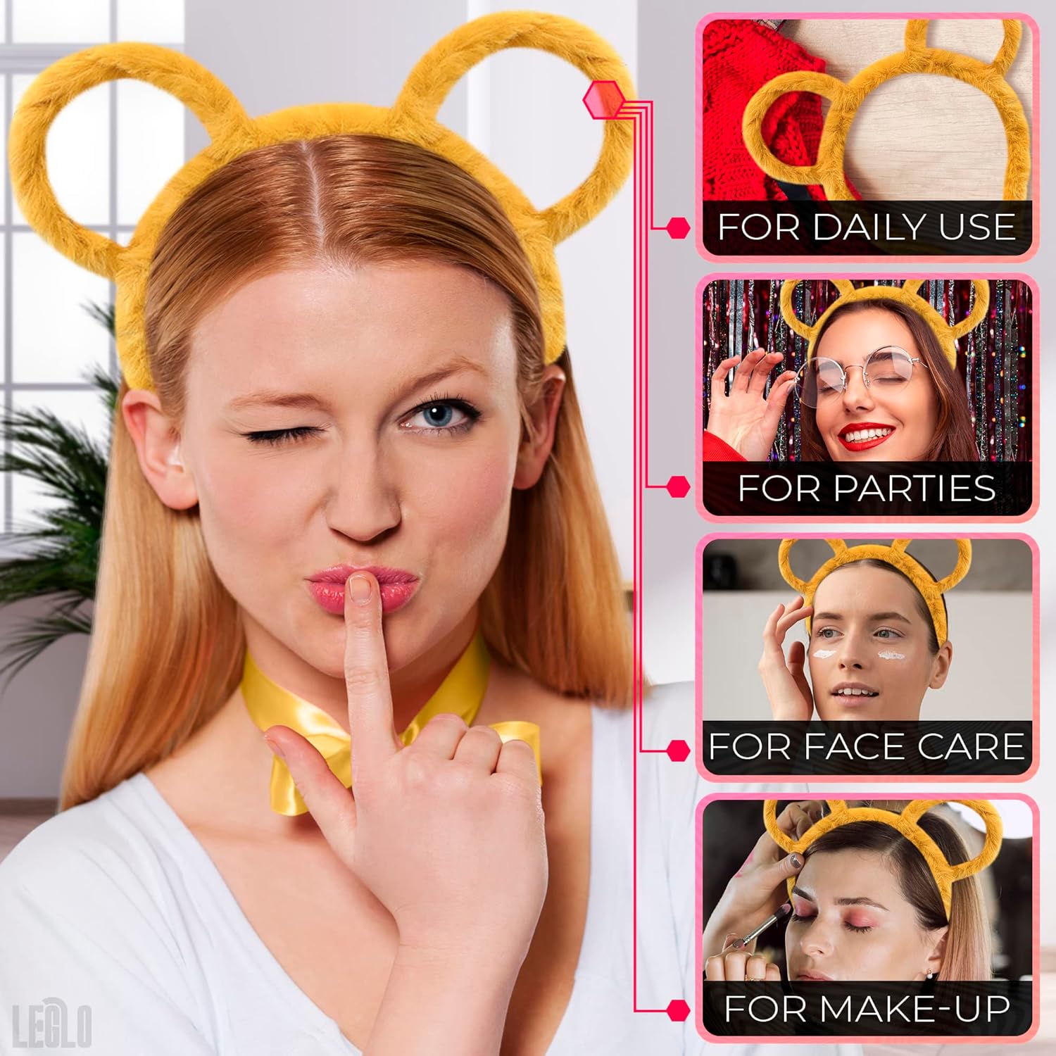 Yellow Bear Non-Slip Plush Hair Accessory