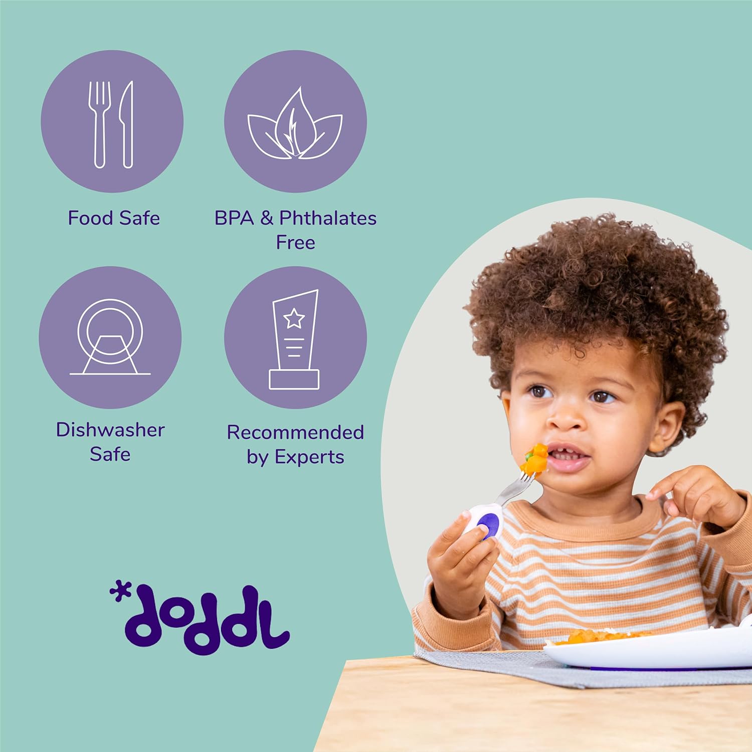Ergonomic Toddler Utensils Set