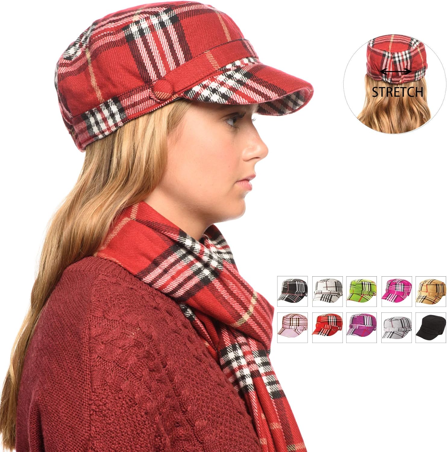 Super Soft Cashmere Feel Classic Army Cap Hat