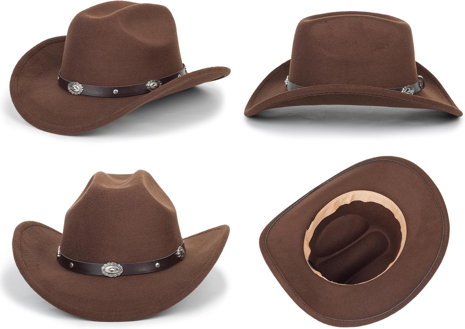 Mealah Women Mens cowboy fedora hat