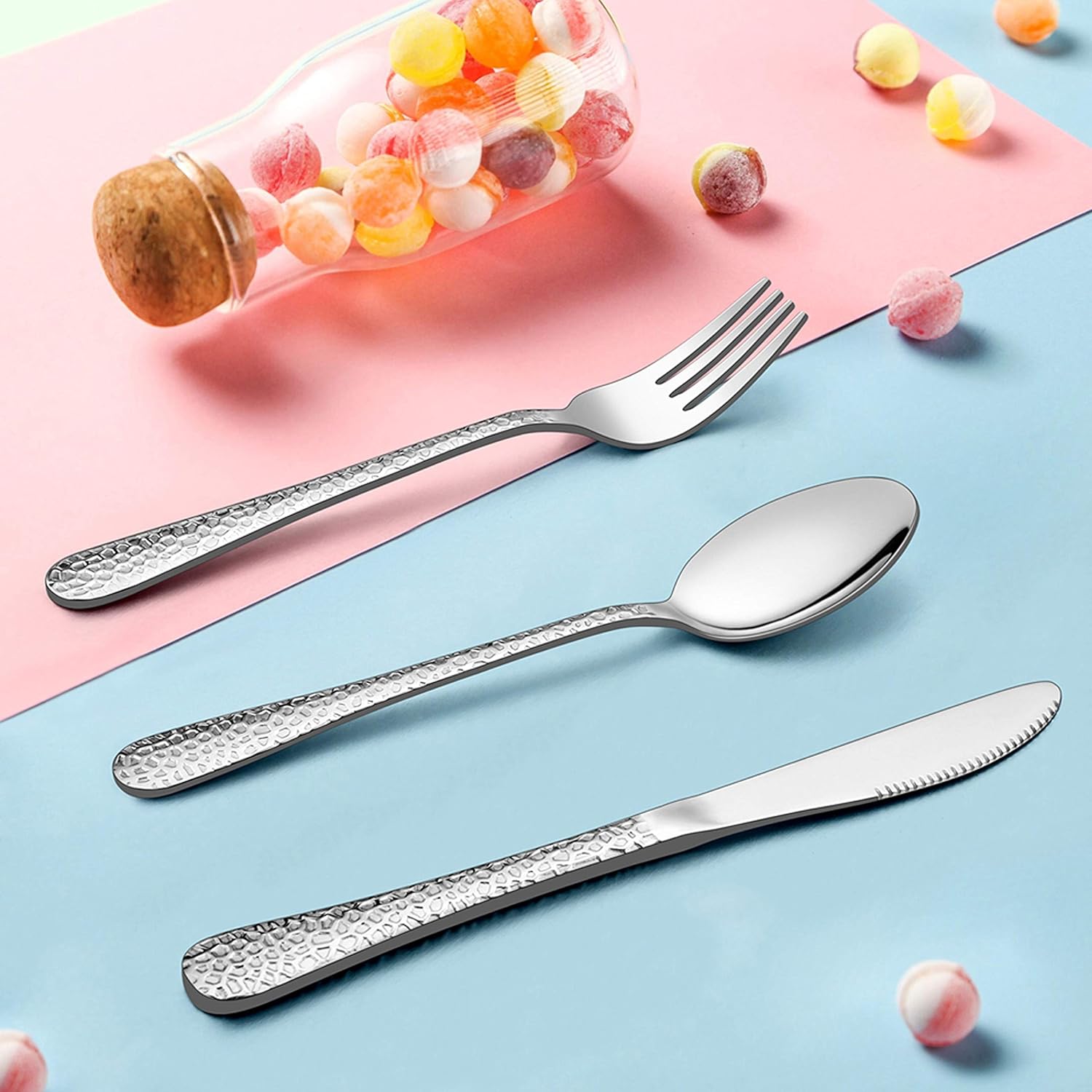 LIANYU Kids Flatware Set Cute Kids Utensils Perfect for Toddlers Toddler Tableware
