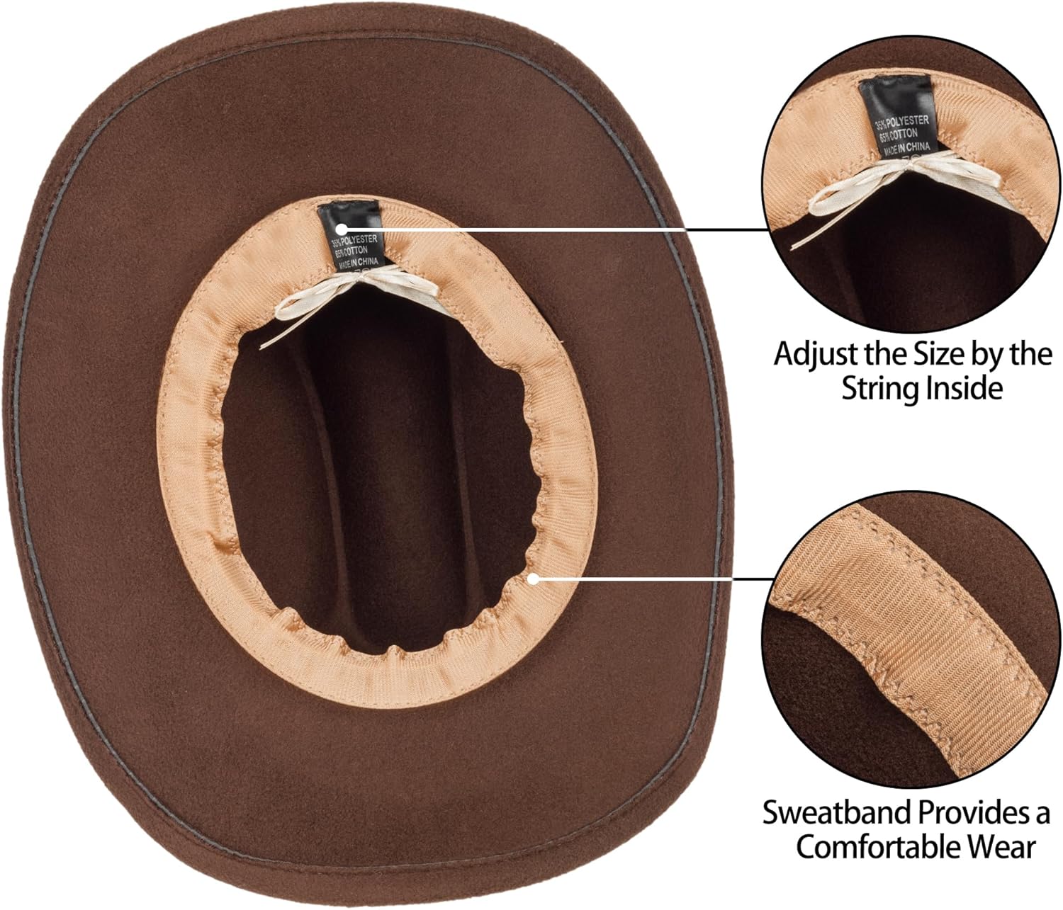Mealah Women Mens cowboy fedora hat