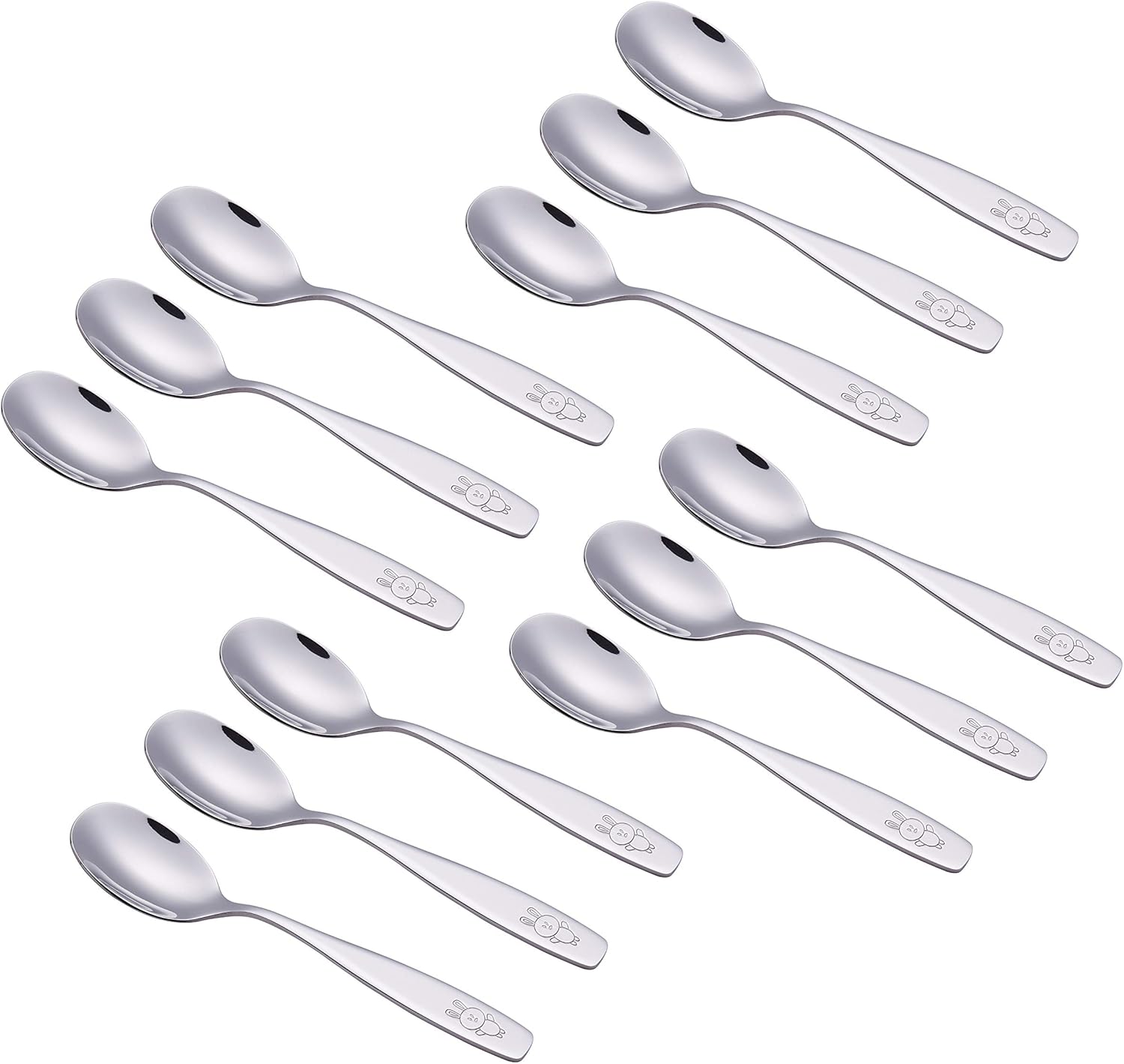 Annova Kids Flatware Set 12-Spoon Stainless Steel for Kids