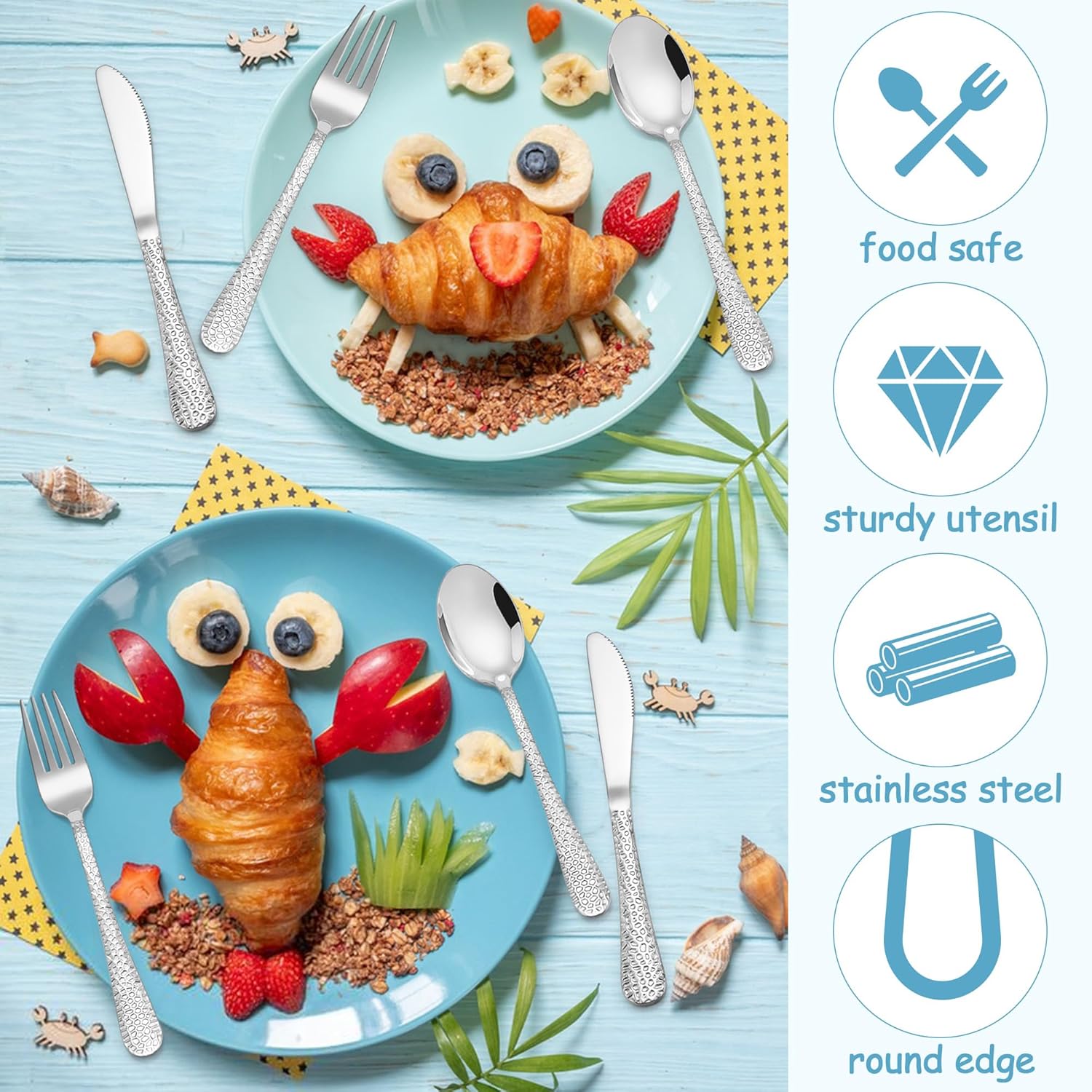 E-far 12-Piece Kids Flatware Set