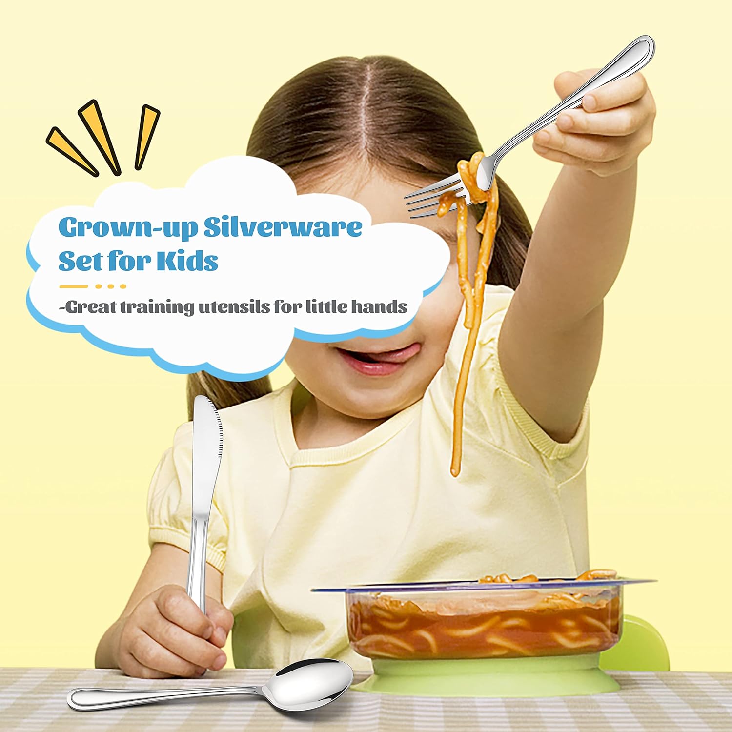 E-far 12-Piece Kids Silverware Set