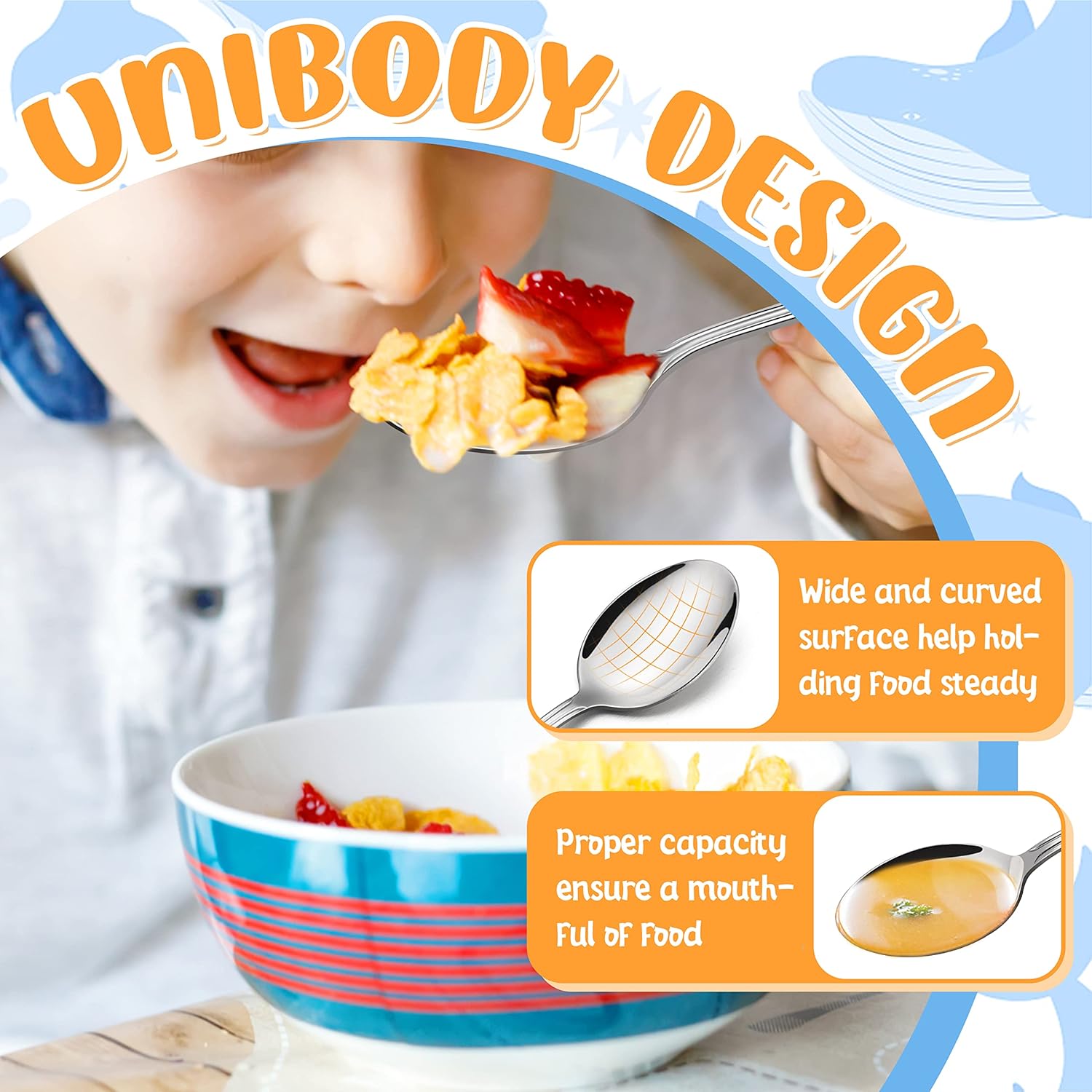 HaWare 12-Piece Kids Flatware Set for Toddlers