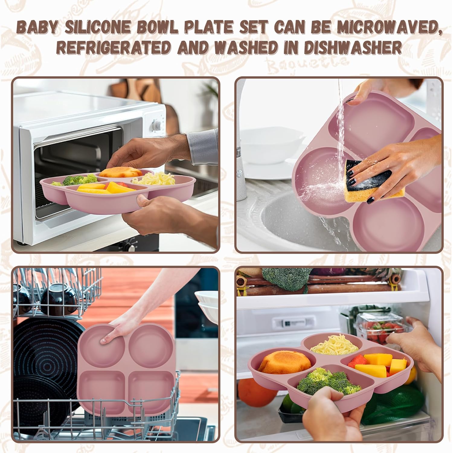 MIICASA Silicone Baby Feeding Set
