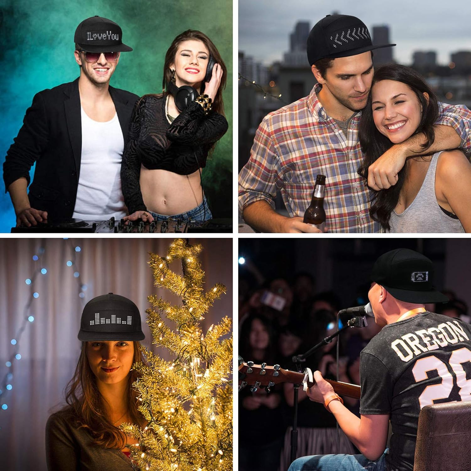 VIBRANT GR_paraexpress LED Graffiti Hat for Parties