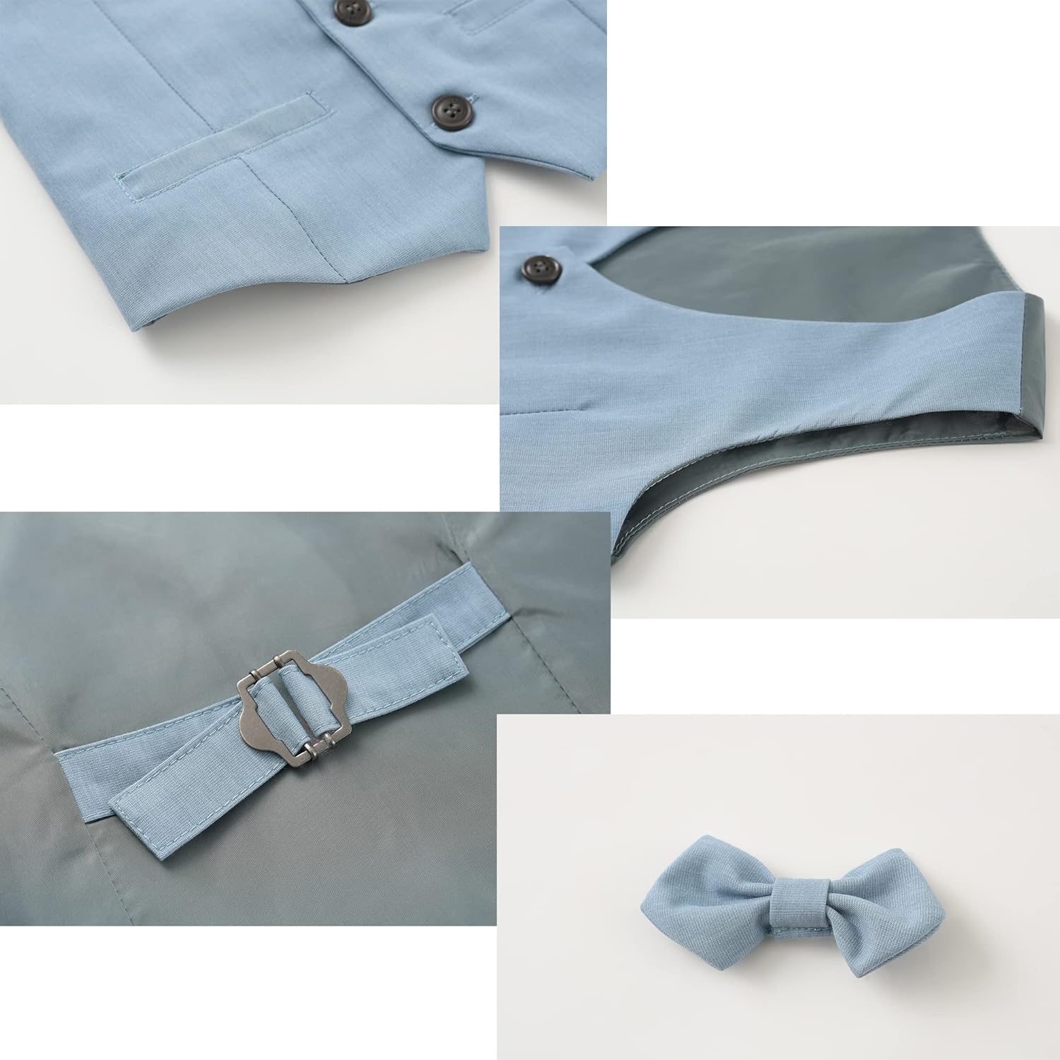 Boys Kids Cotton Suits Set with Bowtie