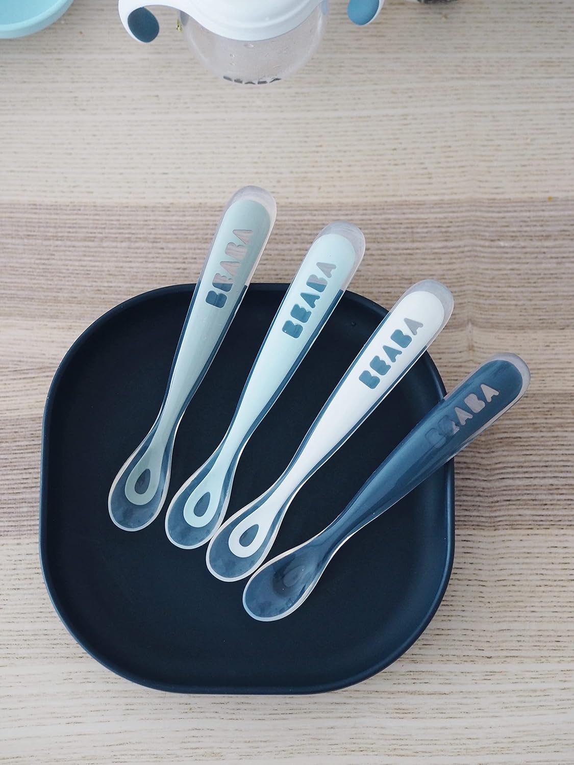 BEABA Babys First Foods Set - Safe Silicone Baby Spoons for Introducing Solids