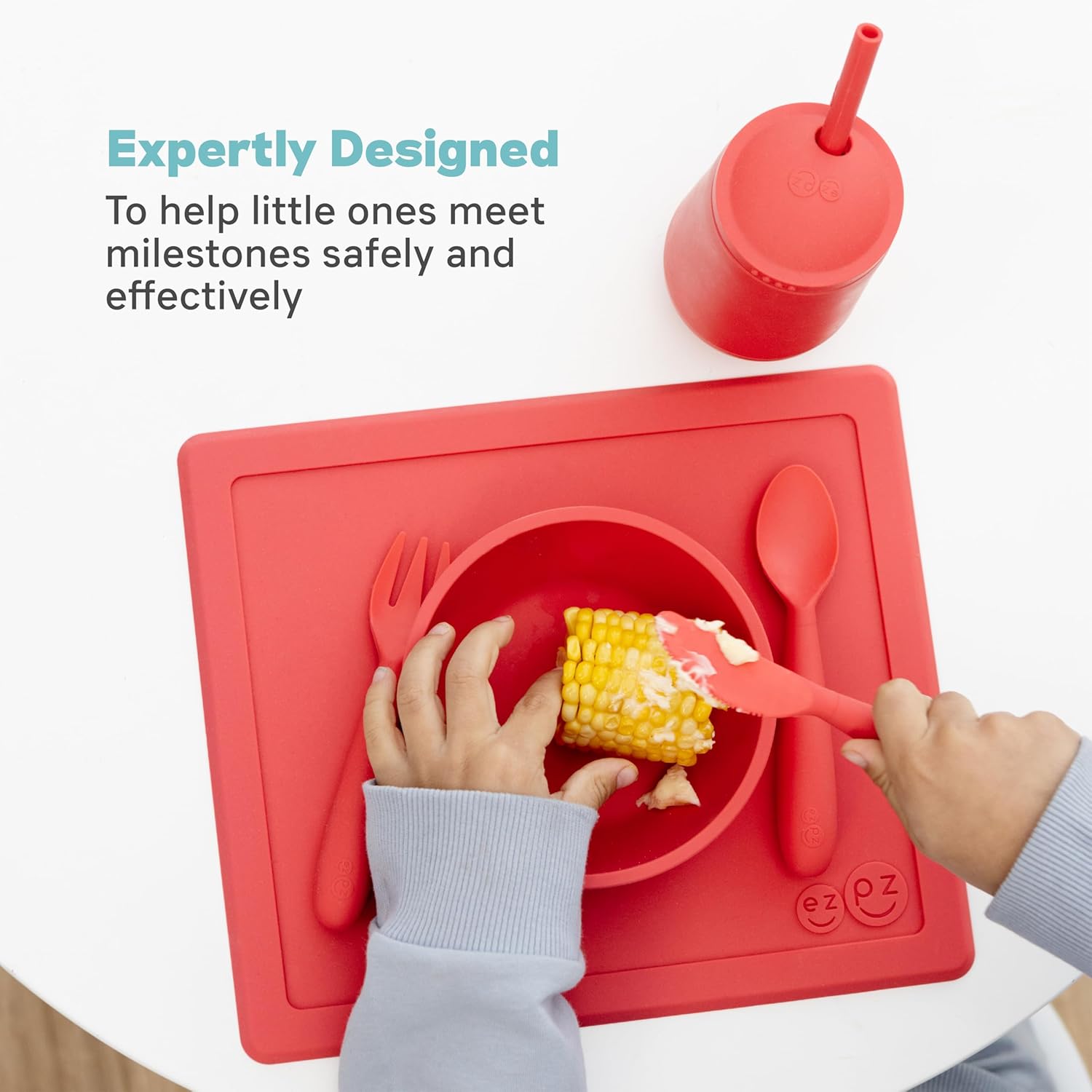 Happy Toddler Utensils for Self-Feeding Development