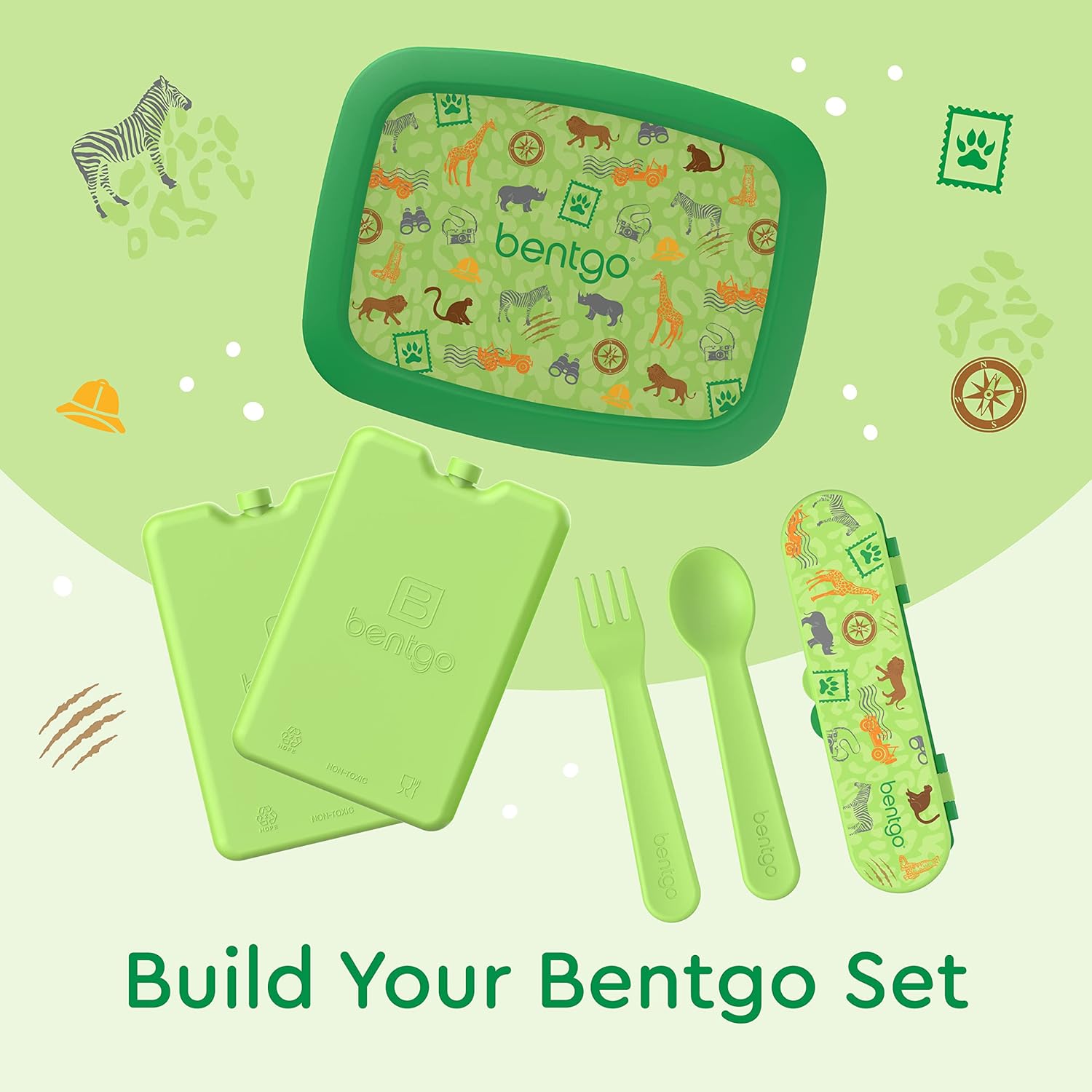 Bentgo Kids Utensil Set - Durable Lunchtime Accessories with Storage