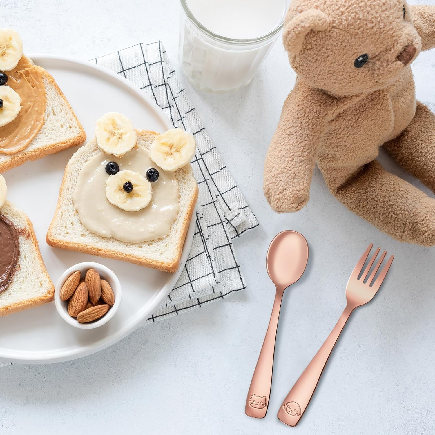 DRKIO 6-Piece Stainless Steel Toddler Utensils Set